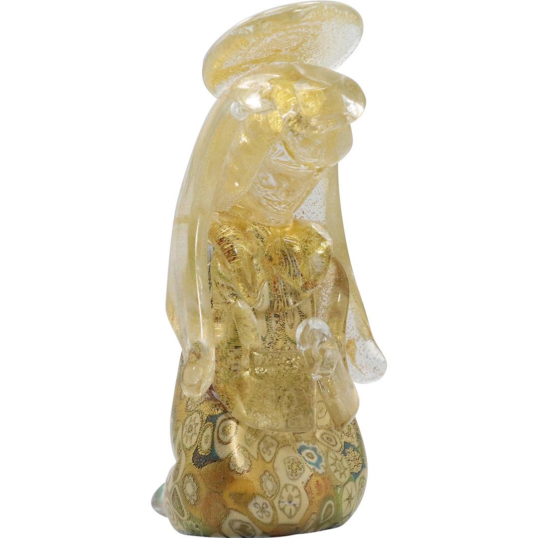Gambaro & Poggi Murano Italy Kneeling Glass Angel: Gambaro & Poggi Murano Italy Kneeling Glass Angel. Signed on base. Vintage. Size: 5.5h x 3w