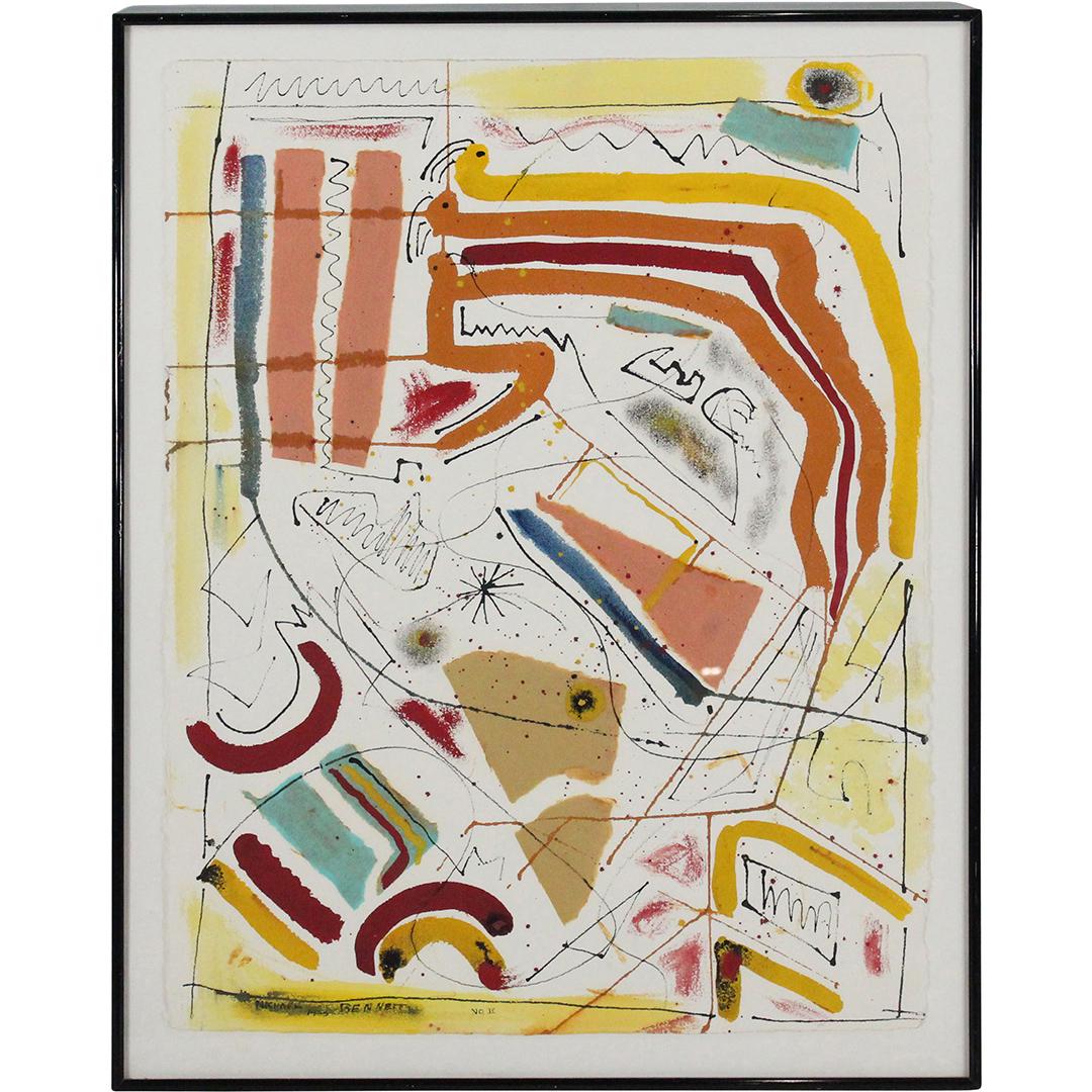 Michael Bennett 1955, Abstract Composition Watercolor (1 of 10)