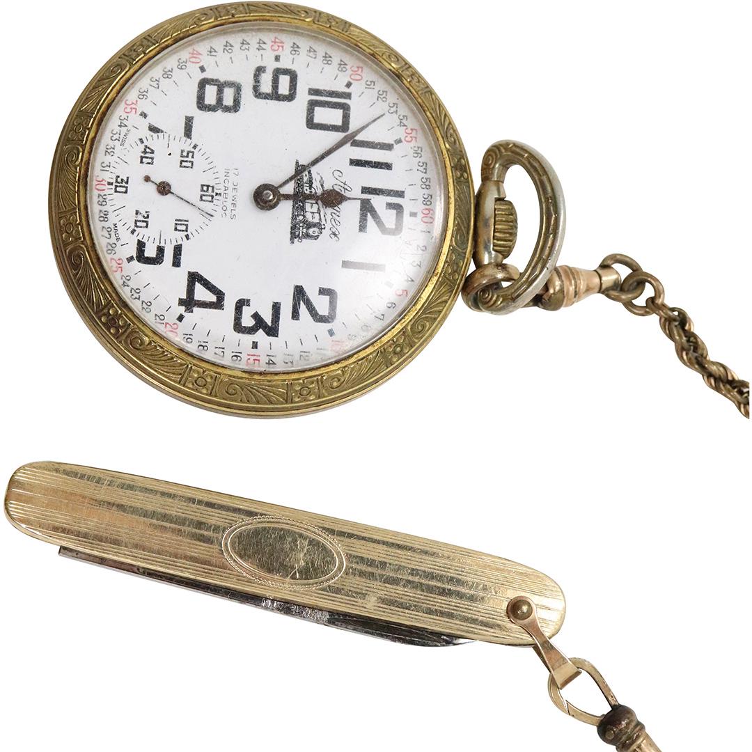 Arnex railroad top train pocket watch