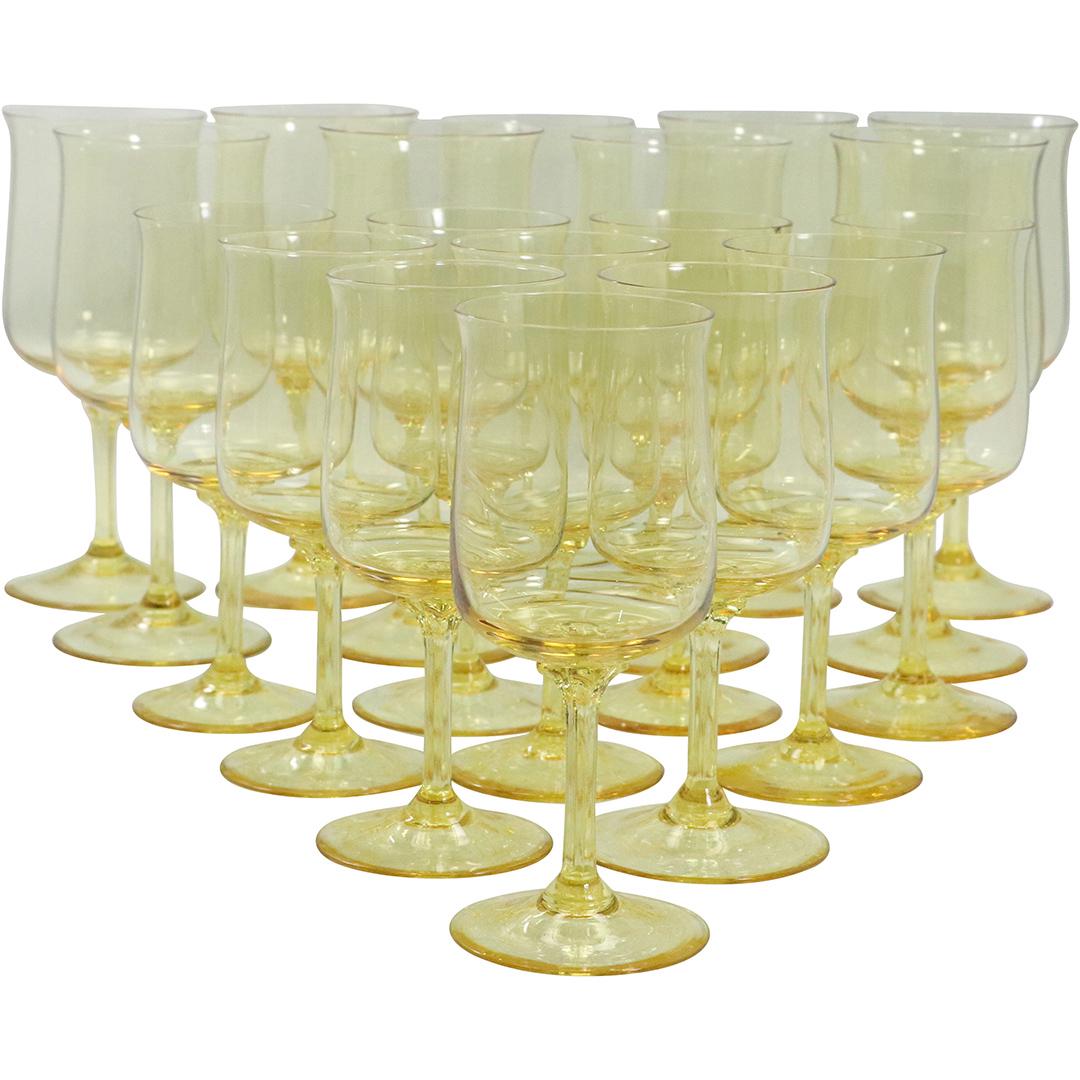 [19] LENOX USA Yellow Stemware Glasses in Two Sizes (1 of 7)
