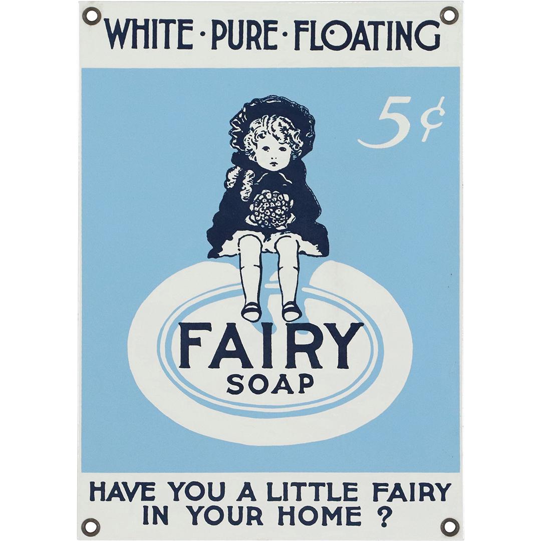 5 Cent Fairy Soap Sign Enamel on Tin (1 of 6)