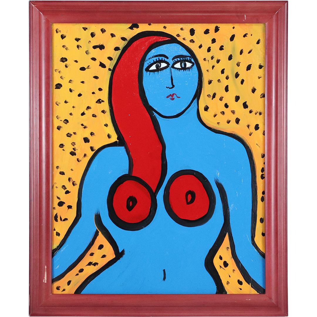 Thomas Pulgini, Listed American Abstract Blue Woman O/b (1 of 7)
