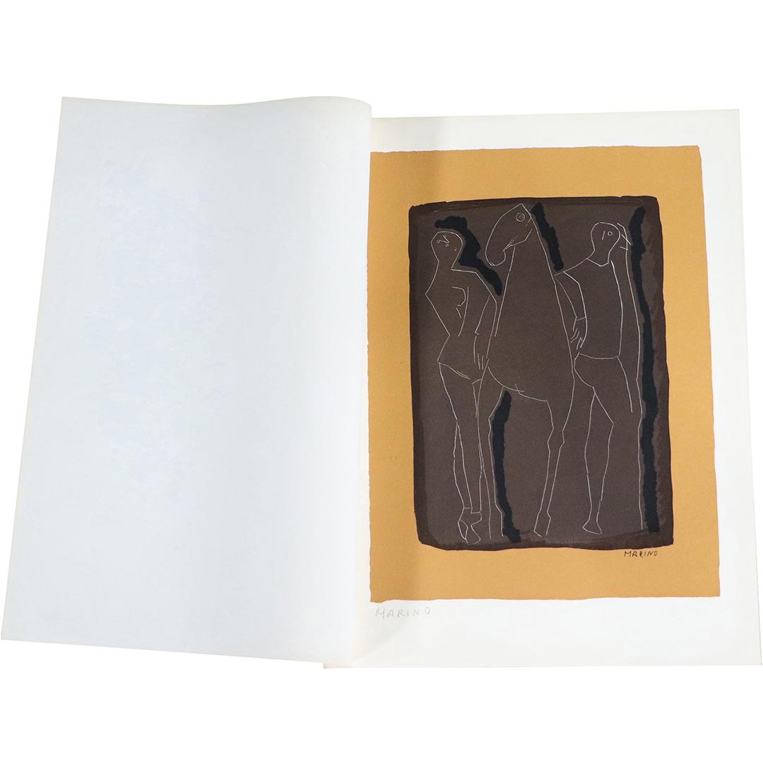 Marino Marini, Vintage Lithograph Horse & 2 Figures (1 of 8)