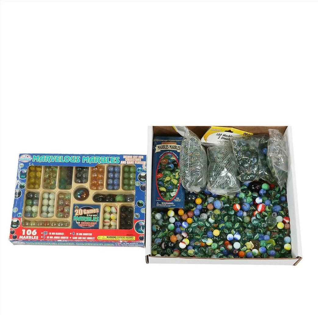 Large Grouping Assorted Vintage Marbles - 100s (1 of 13)