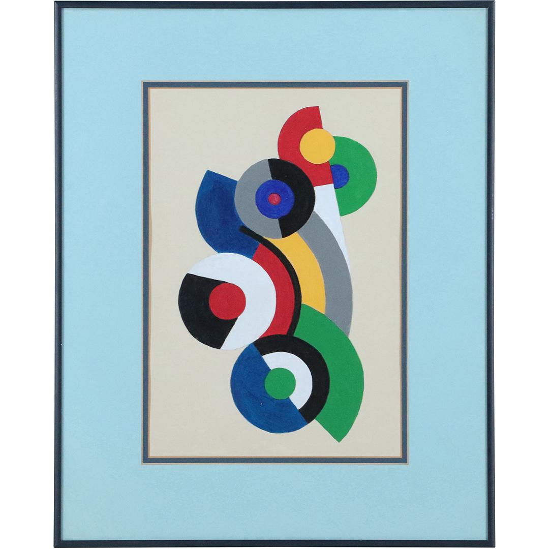 after Sonia Delaunay, Watercolor Abstract Circles (1 of 7)