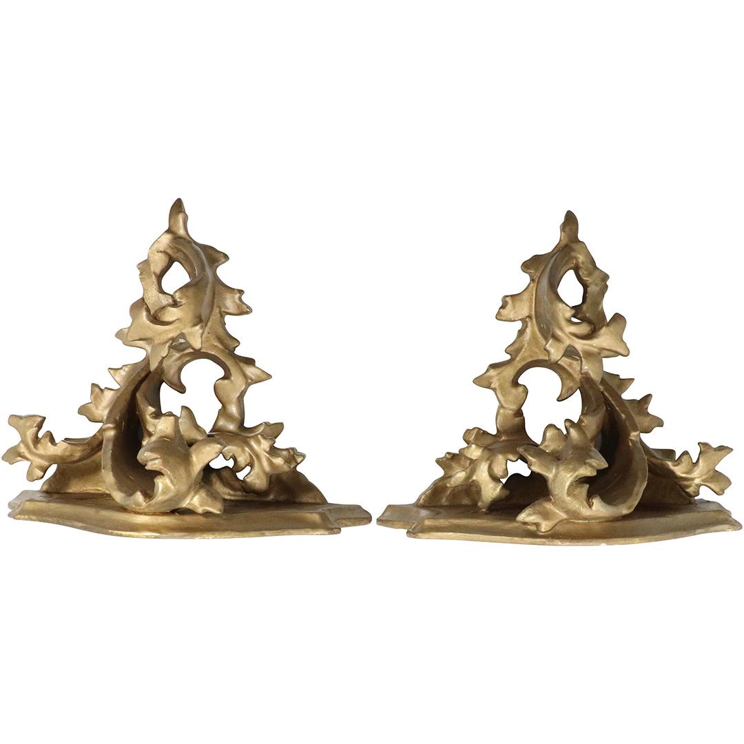 2 Italian Gold Gilt Wooden Rocco Bracket Shelves (1 of 8)