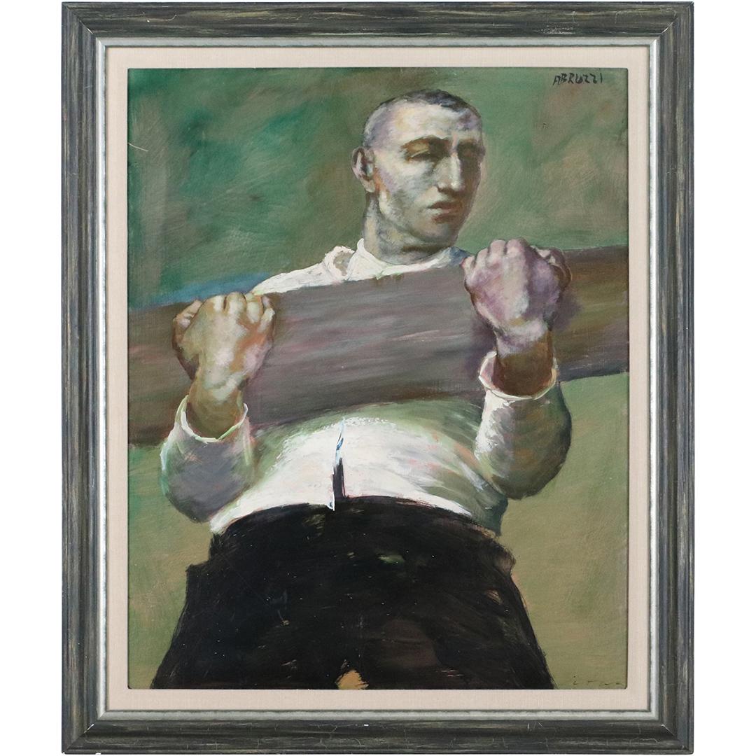 Abruzzi aka Harold Stephenson, Oil Painting Lumberjack (1 of 9)
