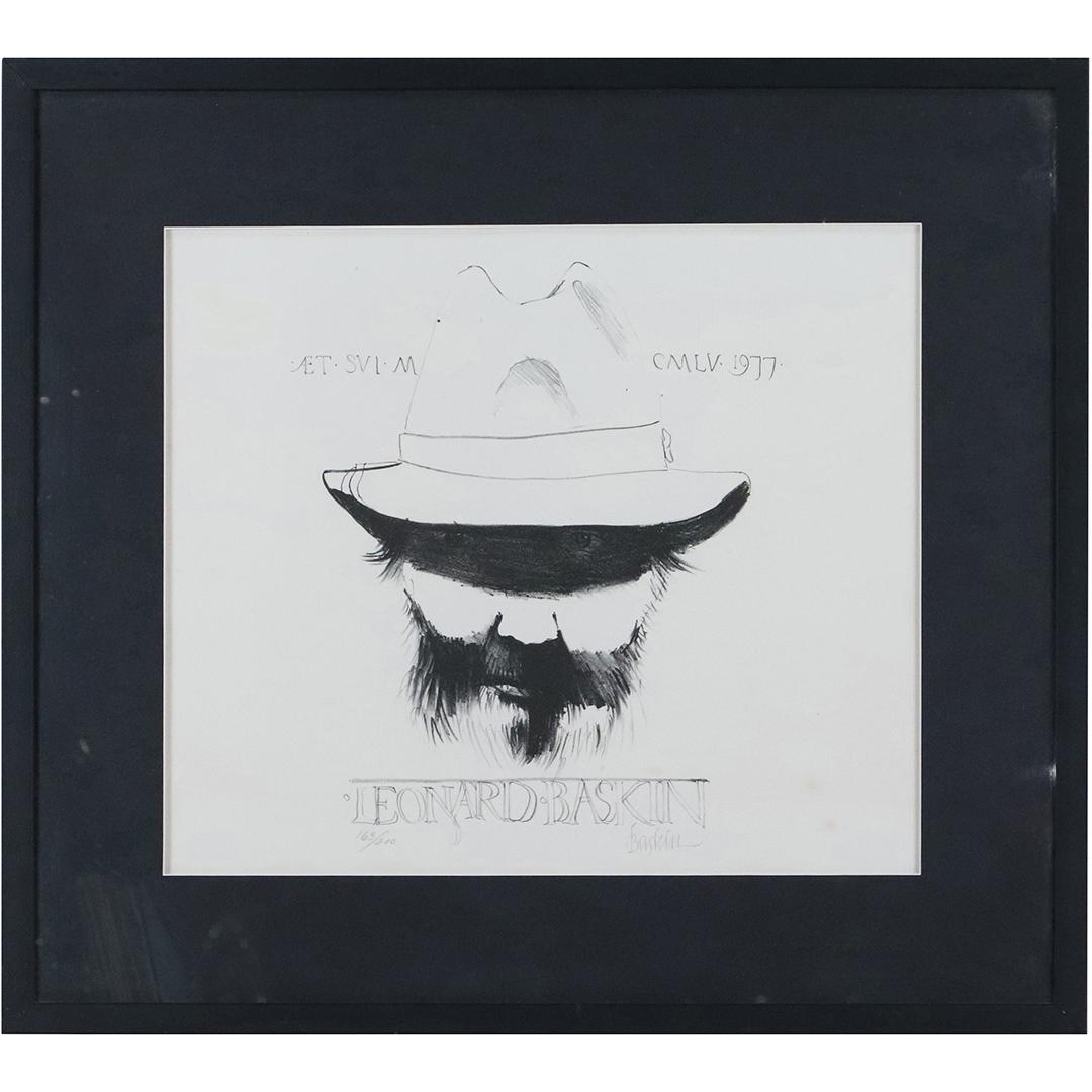 Leonard Baskin, Lithograph Signed & Numbered 163/200 (1 of 9)