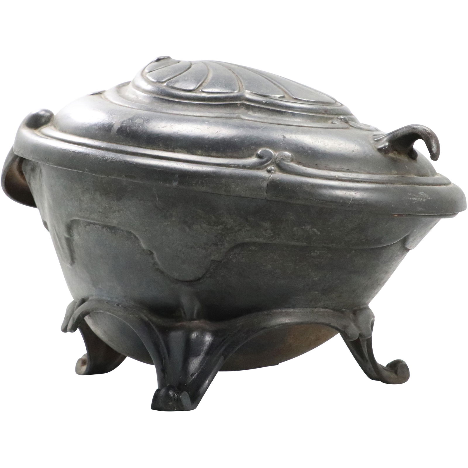 Cast Iron Art Nouveau Coal Hog Lift Top (1 of 10)