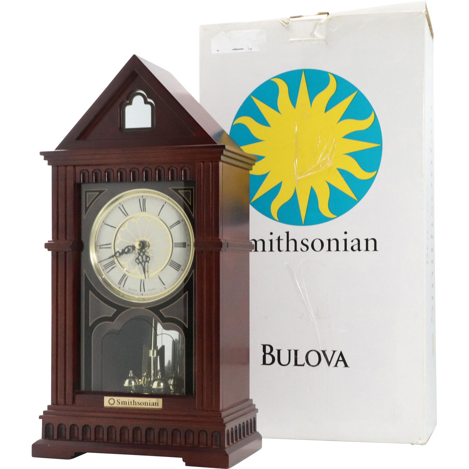 Bulova Quartz Smithsonian Mantle Clock In Box