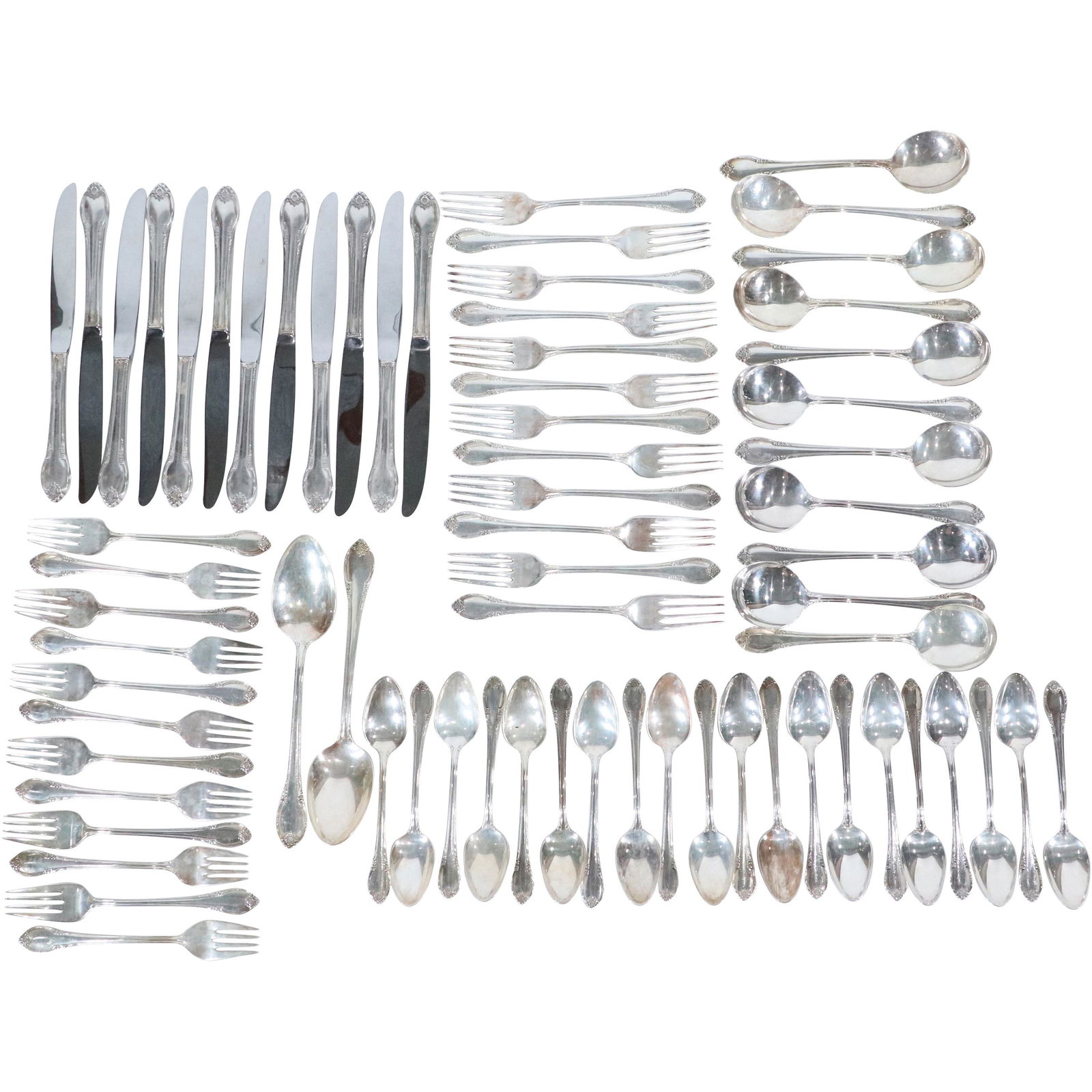 69 Pc "1847 Rogers Bros" Silver Plate Flatware (1 of 10)