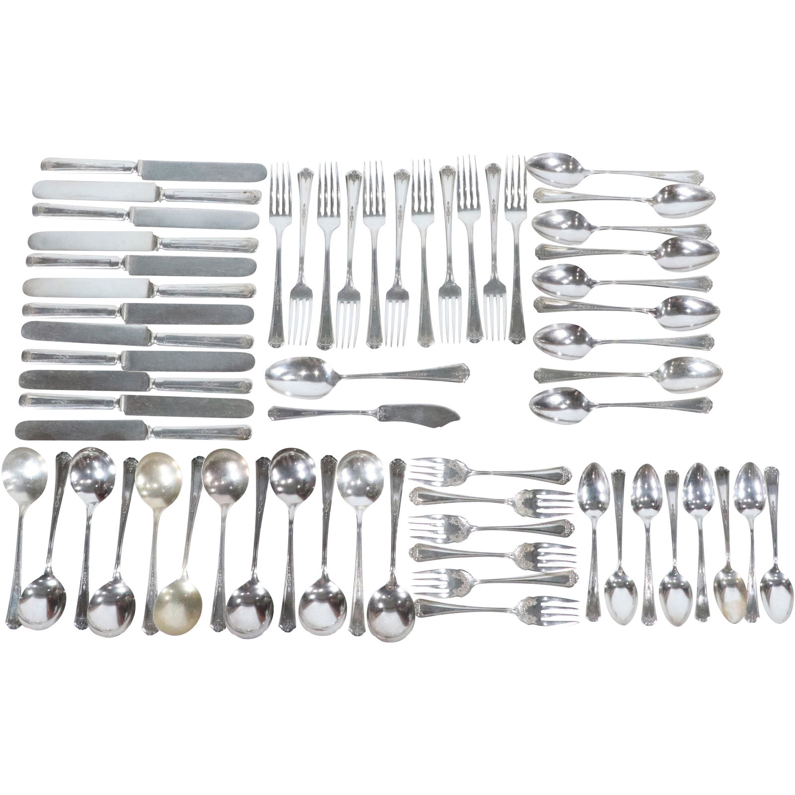 60 Pc Oneida Community Silver Plate Flatware Set