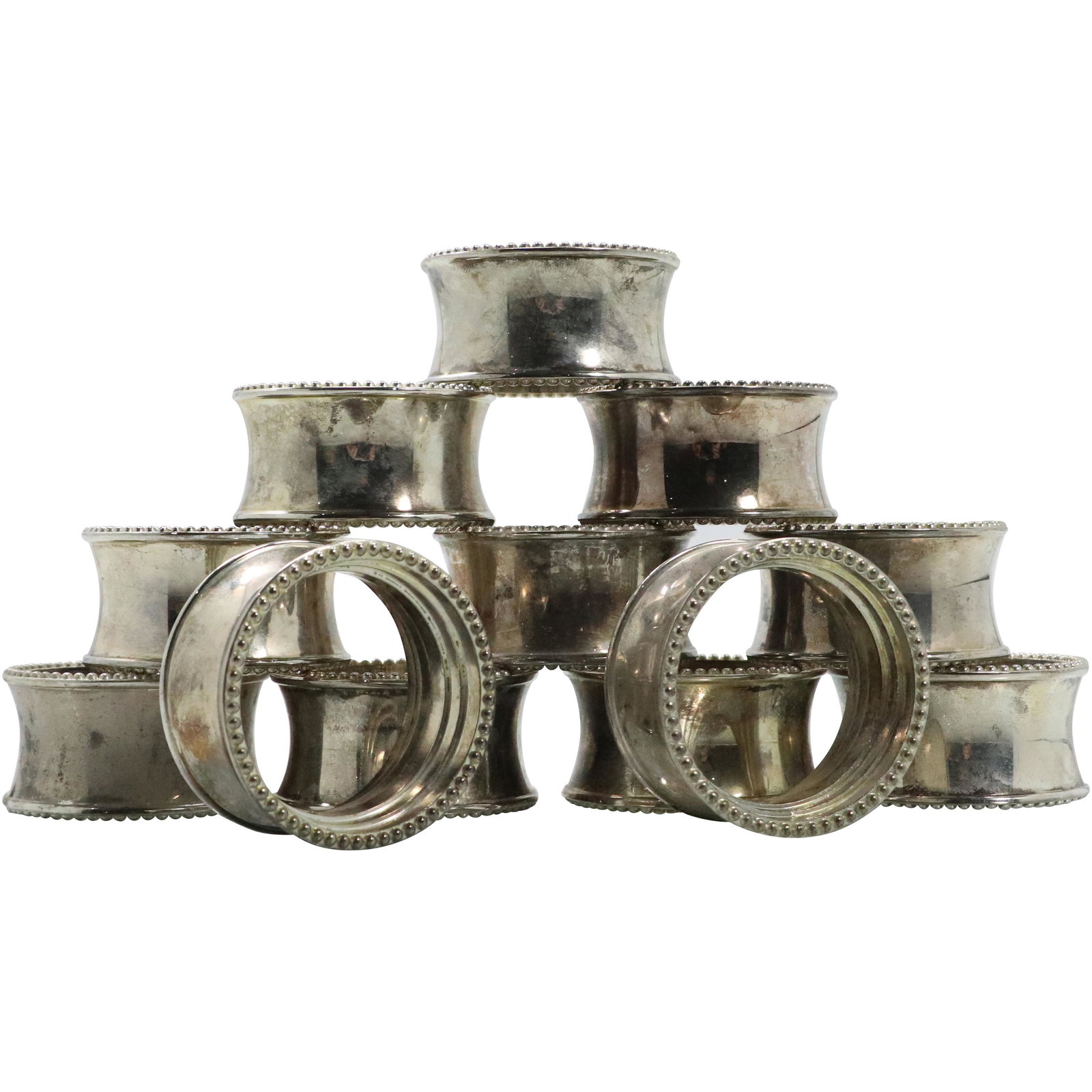 12 Vintage Silver Plate Napkin Rings (1 of 3)