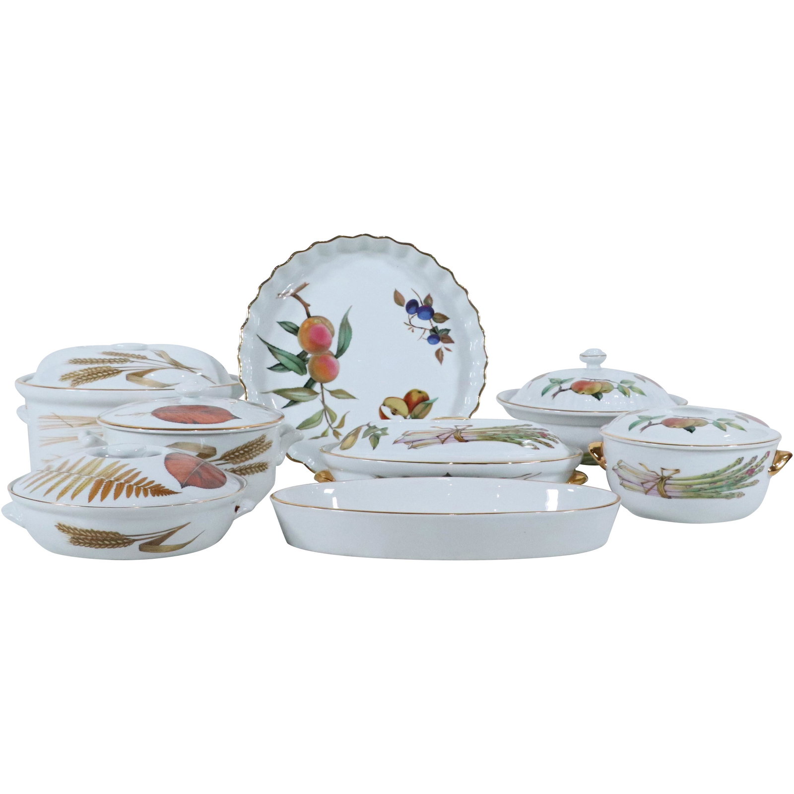 8 Pc Royal Worcester EVESHAM Porcelain Covered Bowls (1 of 11)