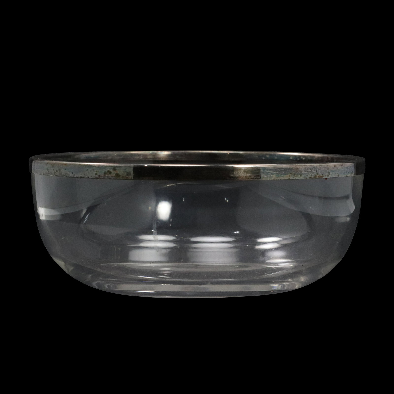 GUCCI Crystal Glass Bowl Monogram Signature: GUCCI Crystal Glass Bowl Monogram Signature. Size: 3.25x8.25 in