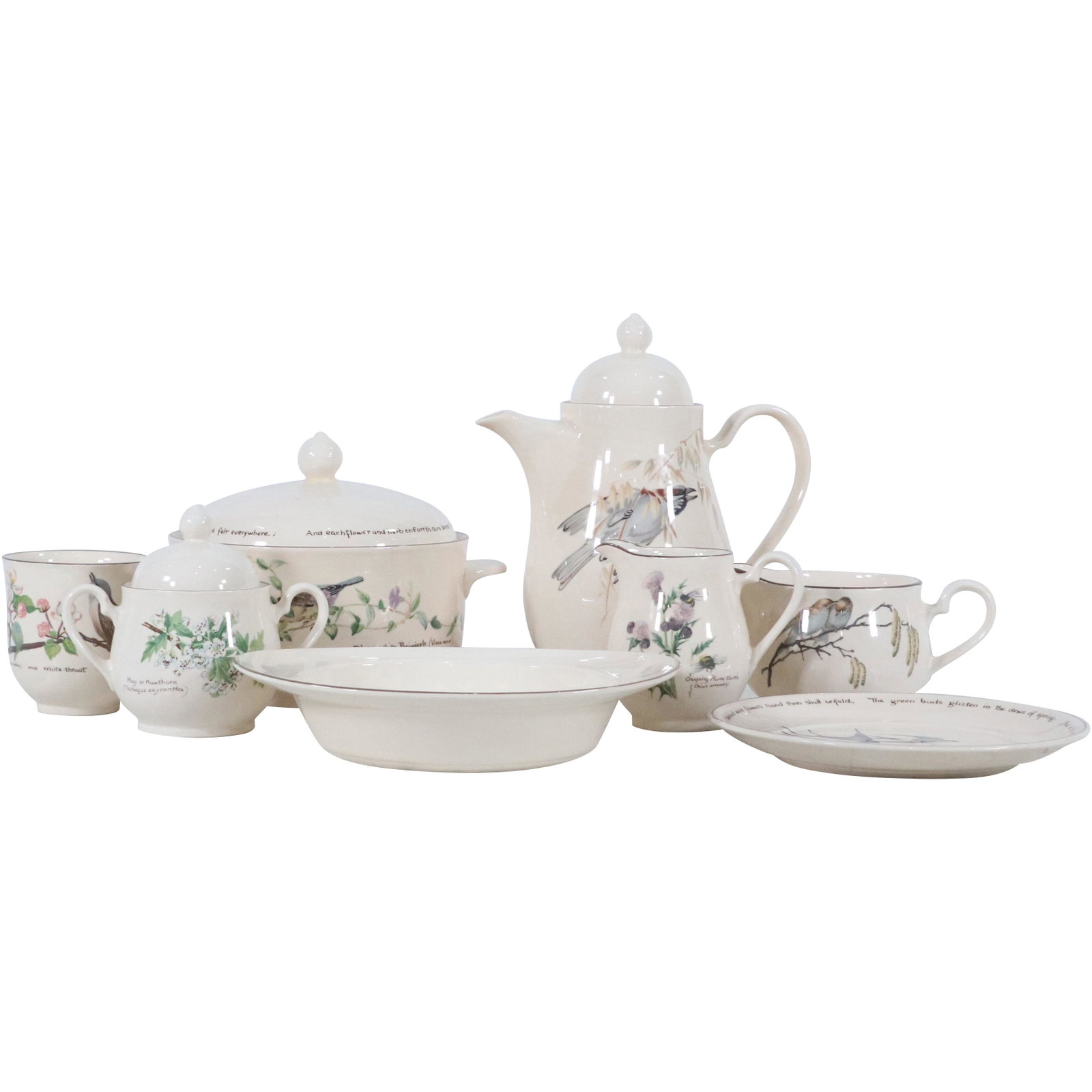 8 Pc Noritake Edith Haven Country Diary Edwardian Lady: 8 Pc Noritake Edith Haven Country Diary Edwardian Lady. Size: 1-9h range, 4.75-9.75w range