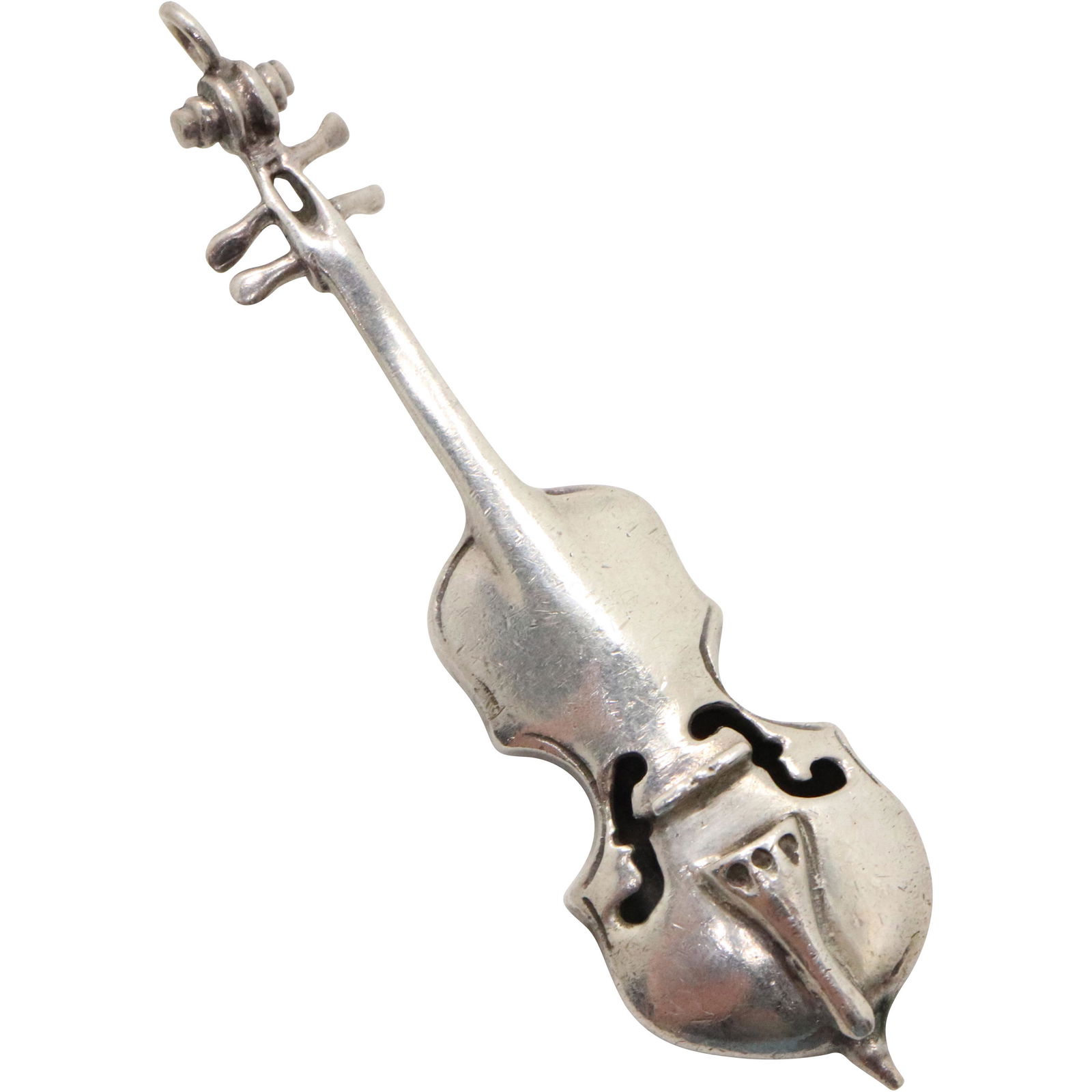 .925 Sterling Silver Violin Figure Pendant (1 of 5)
