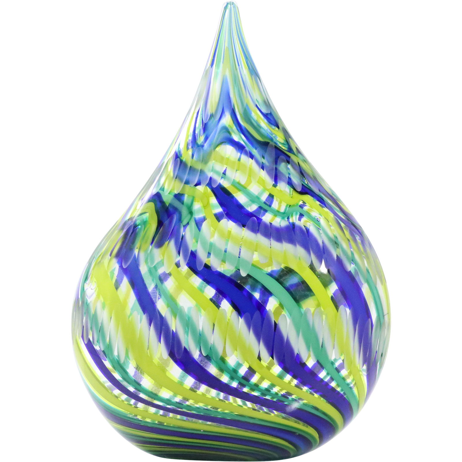 Signed Taylor Boehm Studio Art Glass Teardrop Sculpture (1 of 7)