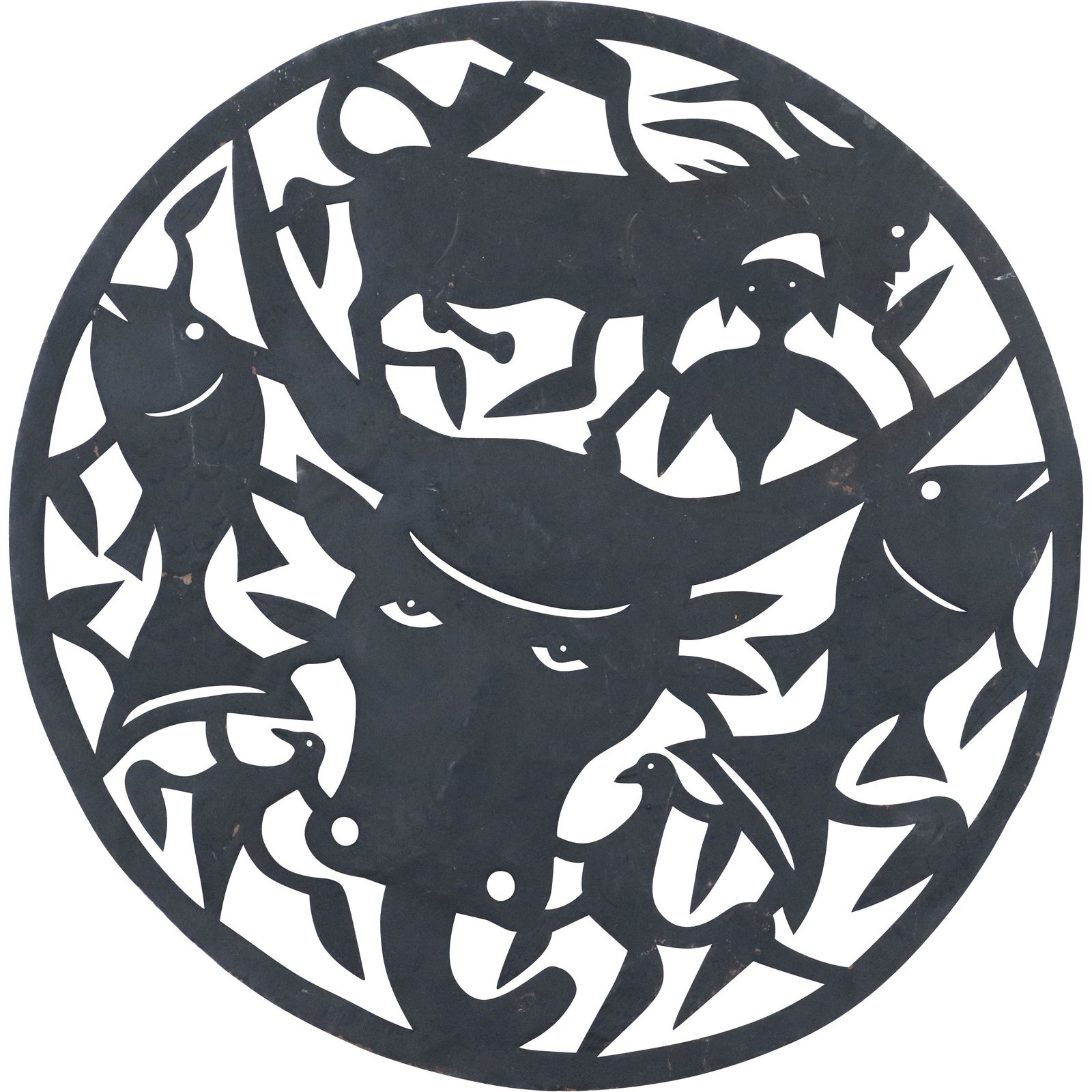 Joseph Seresier Louis-Juste(Haitian); Large Cut Metal (1 of 8)