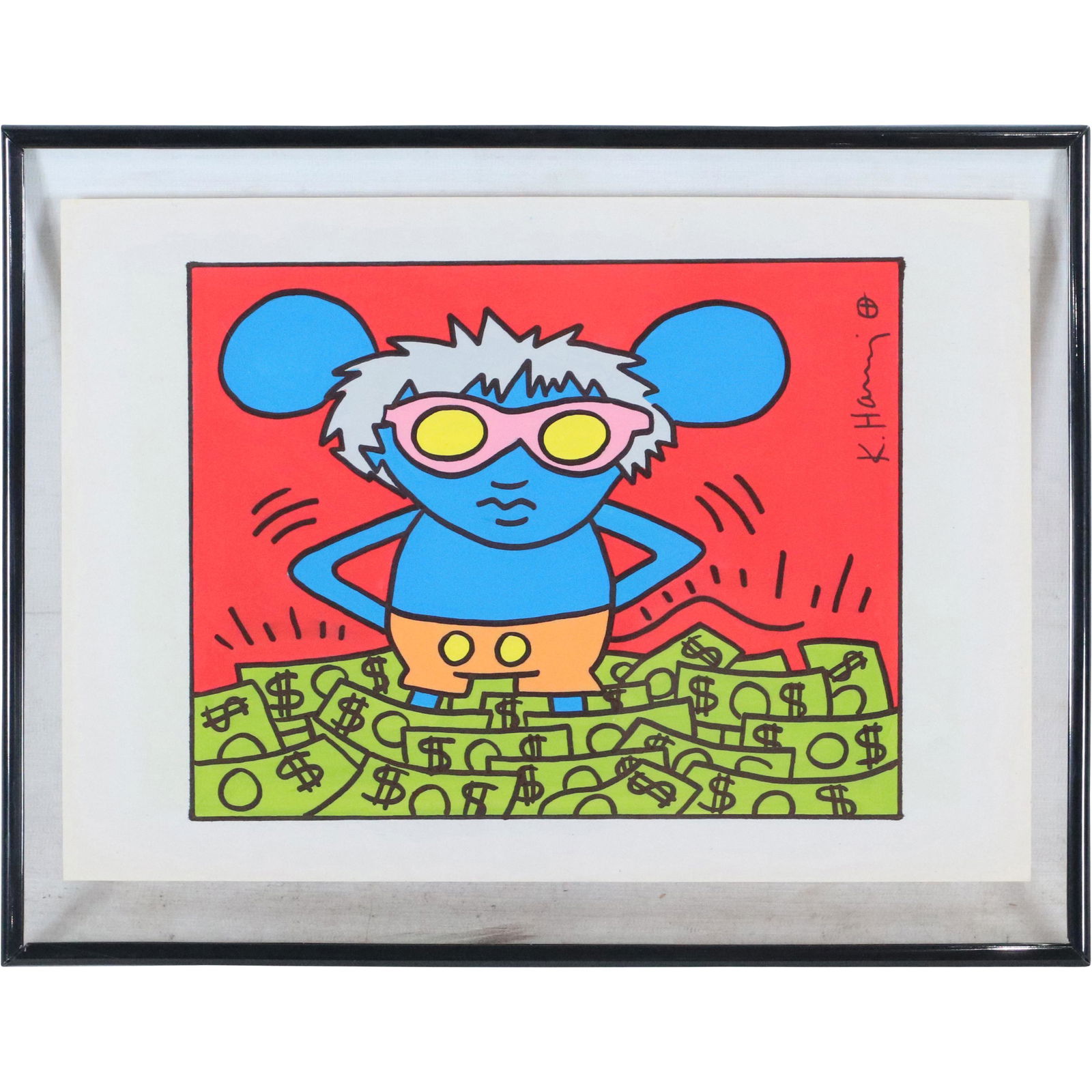 Keith Haring(after); 20thC. Felt -Tip Drawing (1 of 8)