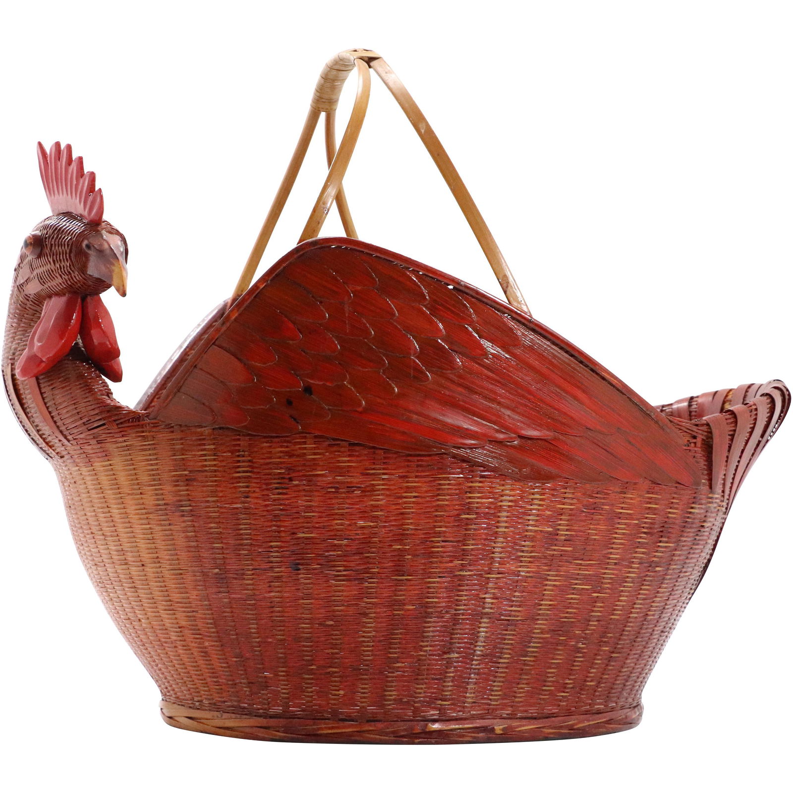 Finely Woven Rooster Egg Basket (1 of 8)