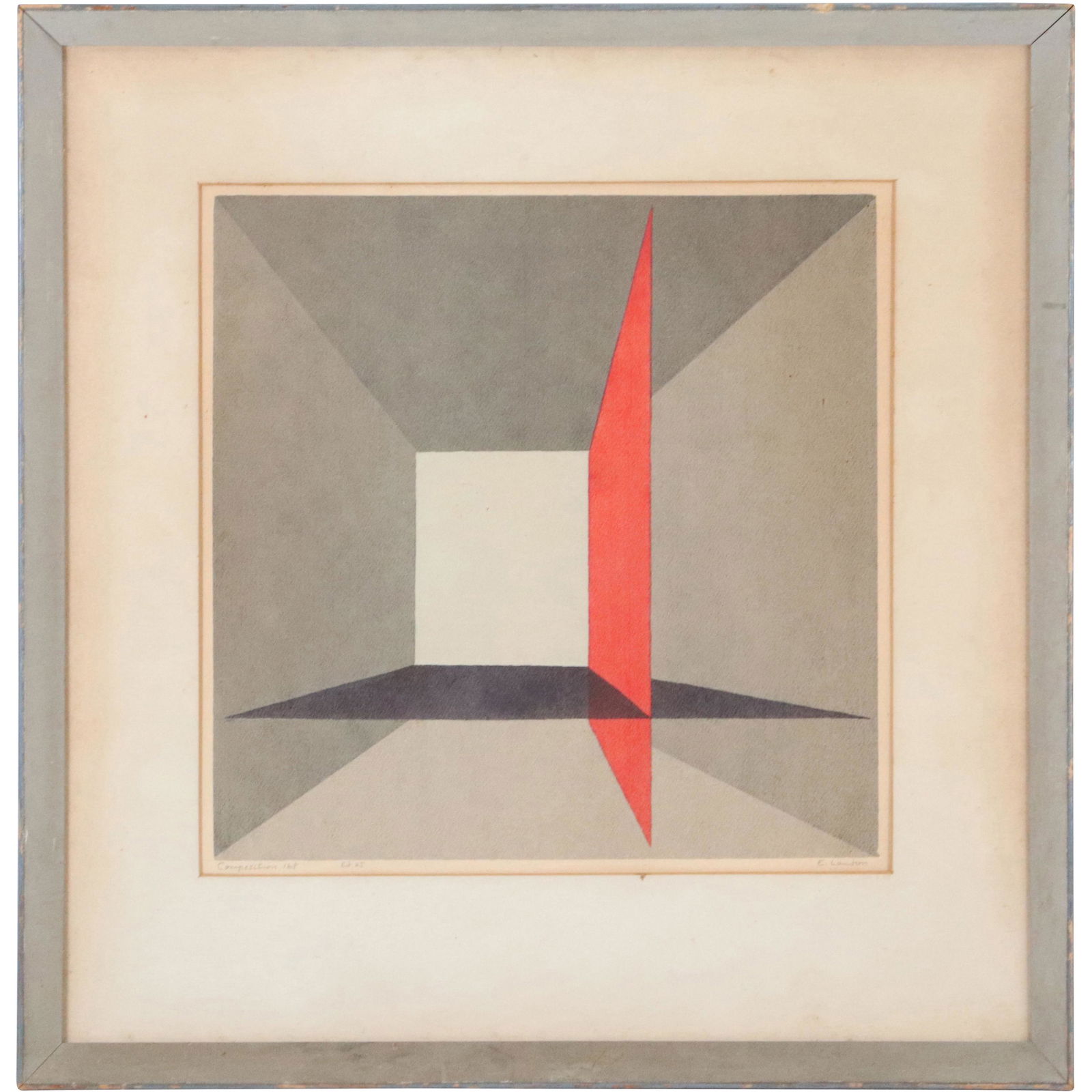 Edward Augustus Landon; 20thC. Modernist Lithograph (1 of 9)