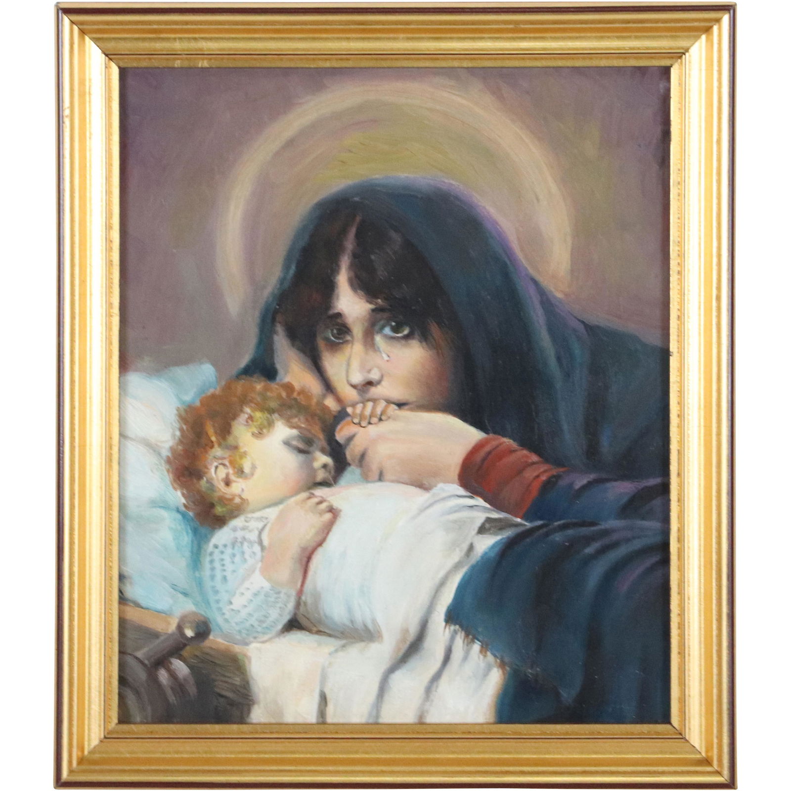 Adam Styka 1890-1959 attributed, Virgin Mary with Jesus (1 of 6)