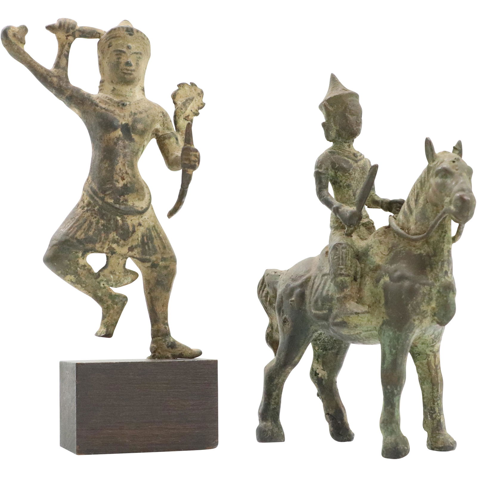 [2] Asian Bronze Figure on Horse, Asian Dancing Figure (1 of 7)