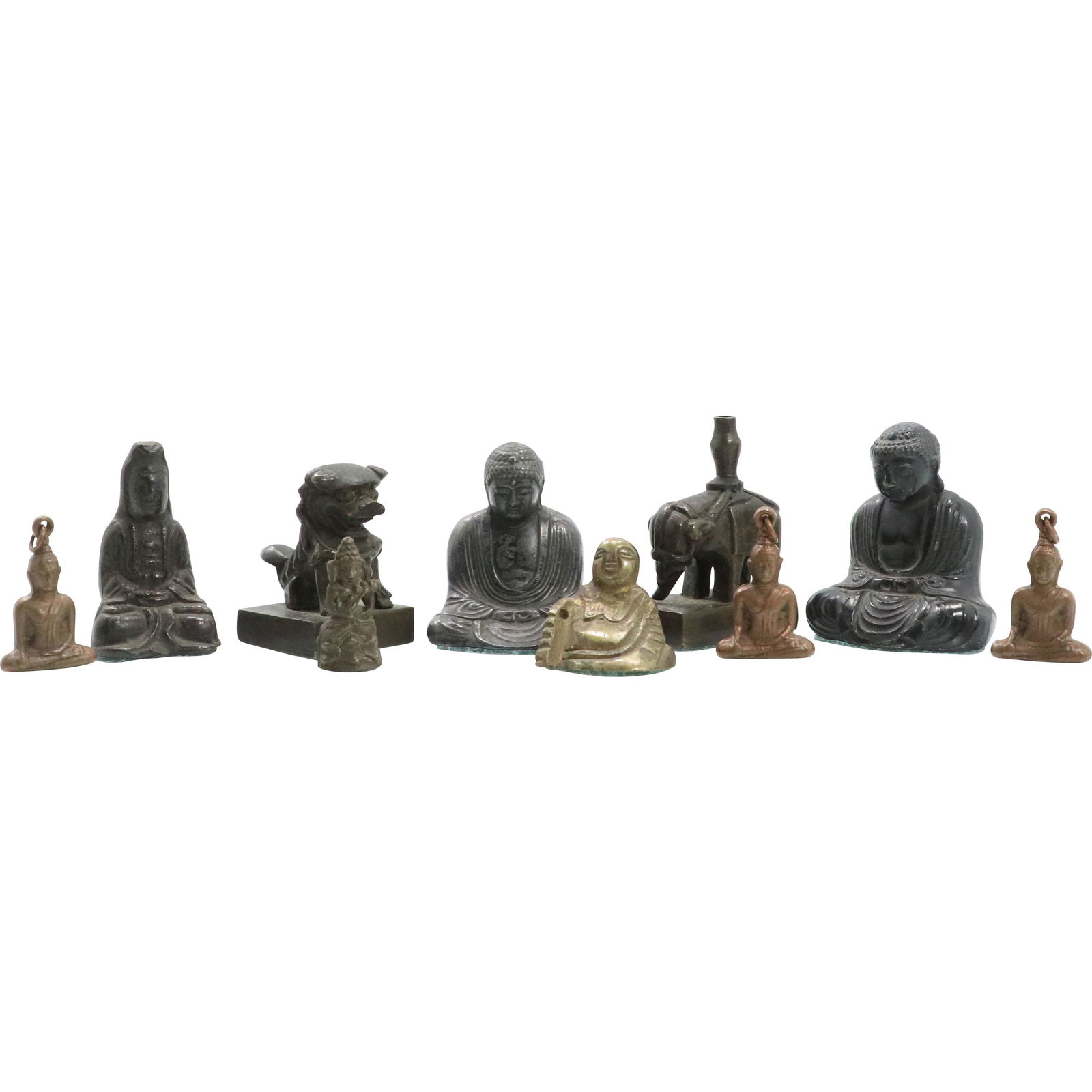 10 Assorted Asian Figurines, Stamps, Opium Weights (1 of 8)