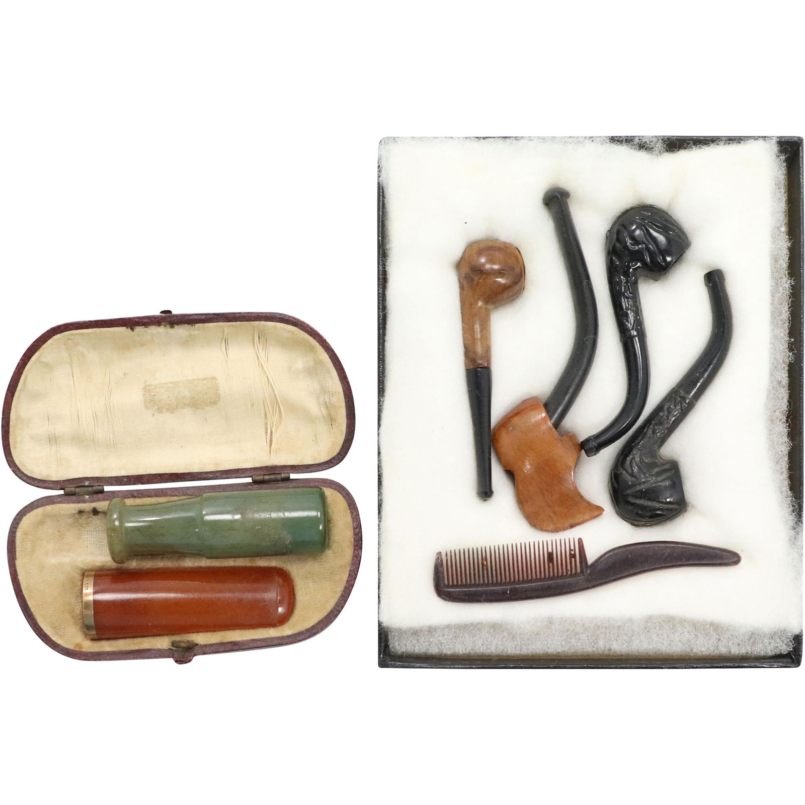 Assorted Vintage Smoking Pipes & Cigarette Mouth Pieces (1 of 5)