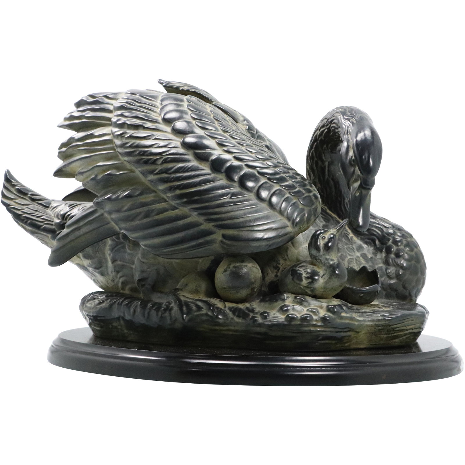 Mother Goose and Chick Figure Sculpture in Composition: Mother Goose and Chick Figure Sculpture in Composition. Size: 10h x 15w