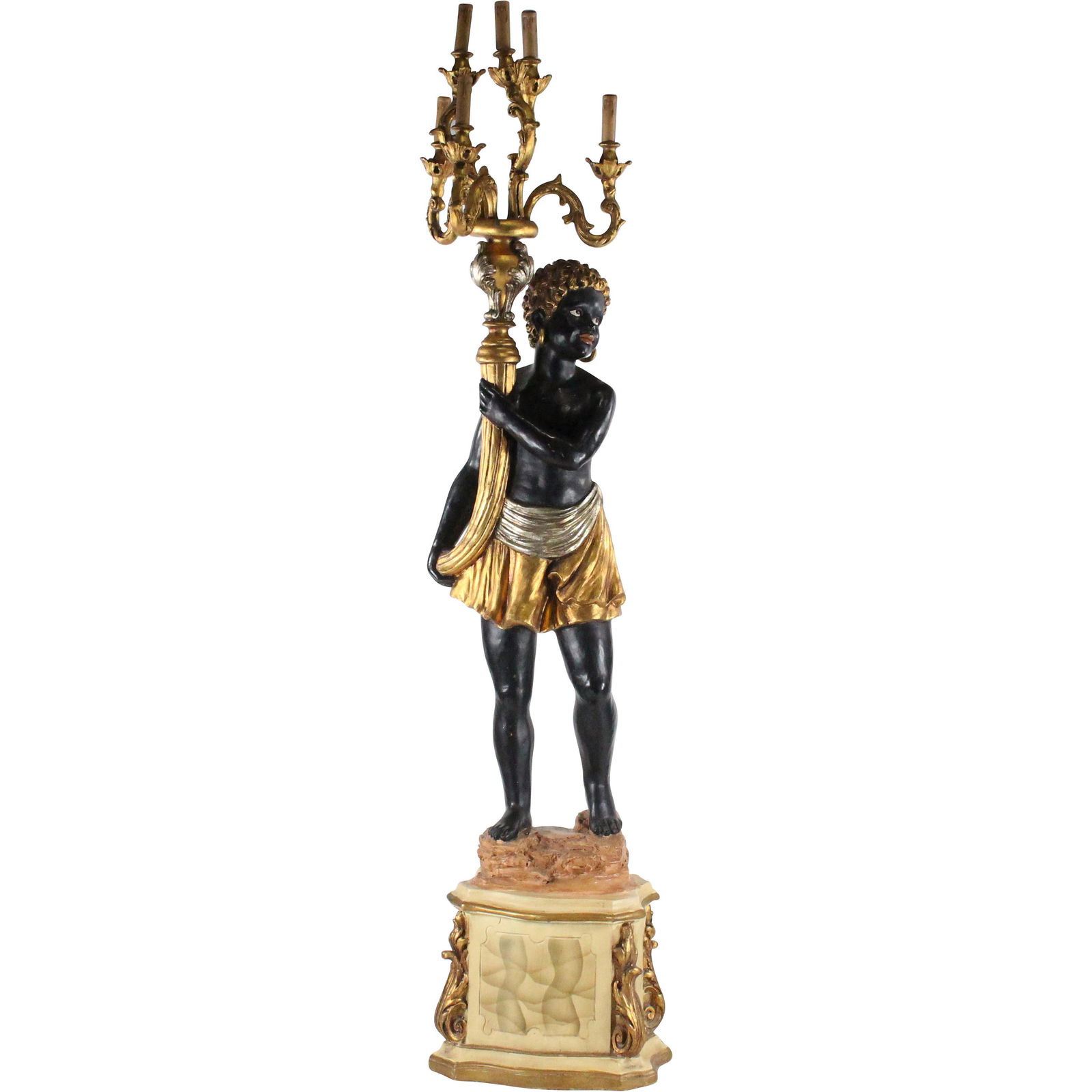 Blackamoor Figure Candelabrum Mansion Entrance Lamp (1 of 18)