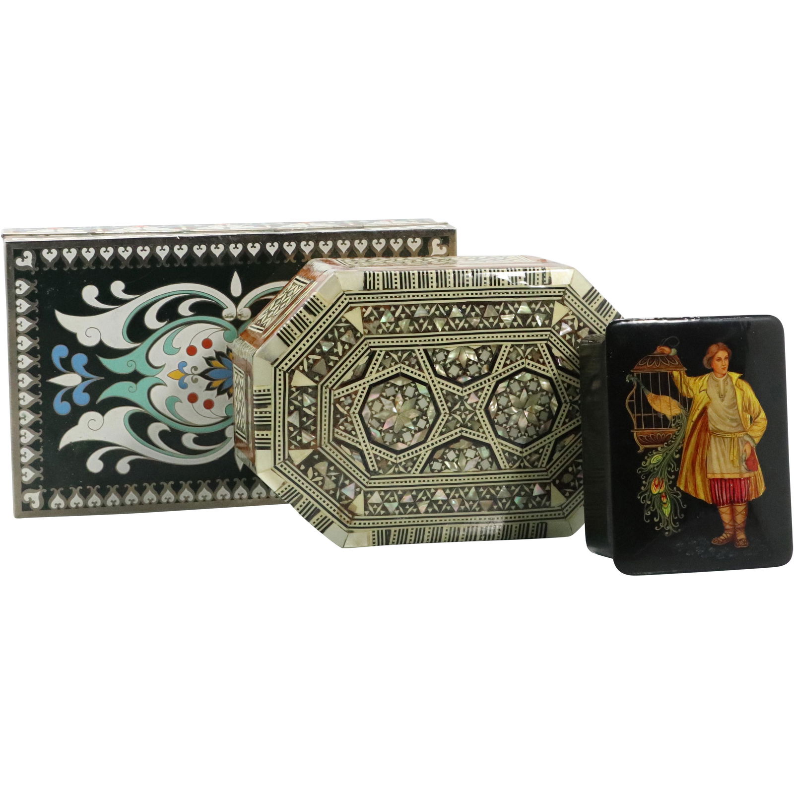 [3] Russian Box, Moorish Jewelry Box, Inlaid Folk Box (1 of 10)