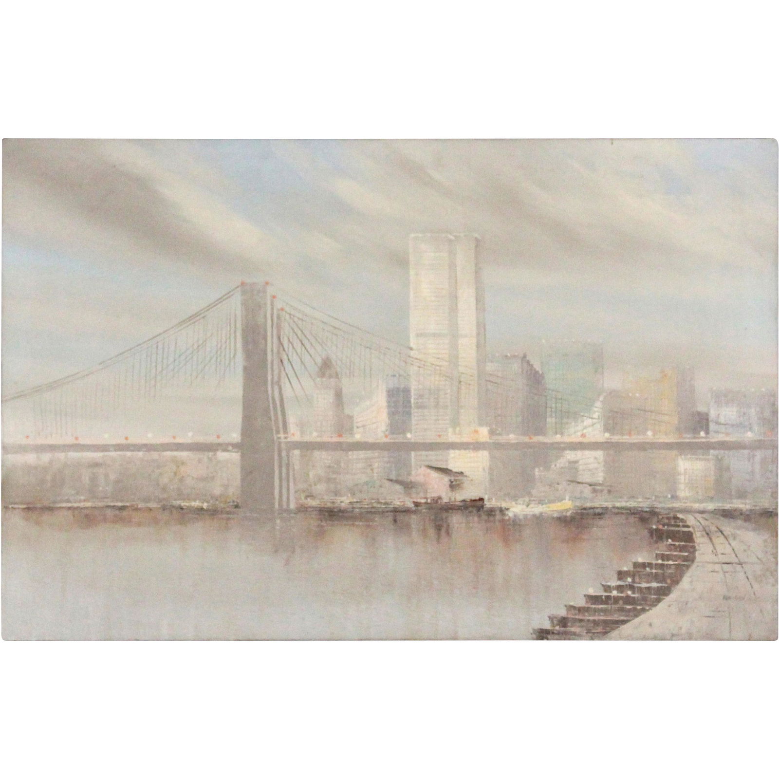 Adriaan, Oil Painting Brooklyn Bridge NYC Skyline (1 of 13)