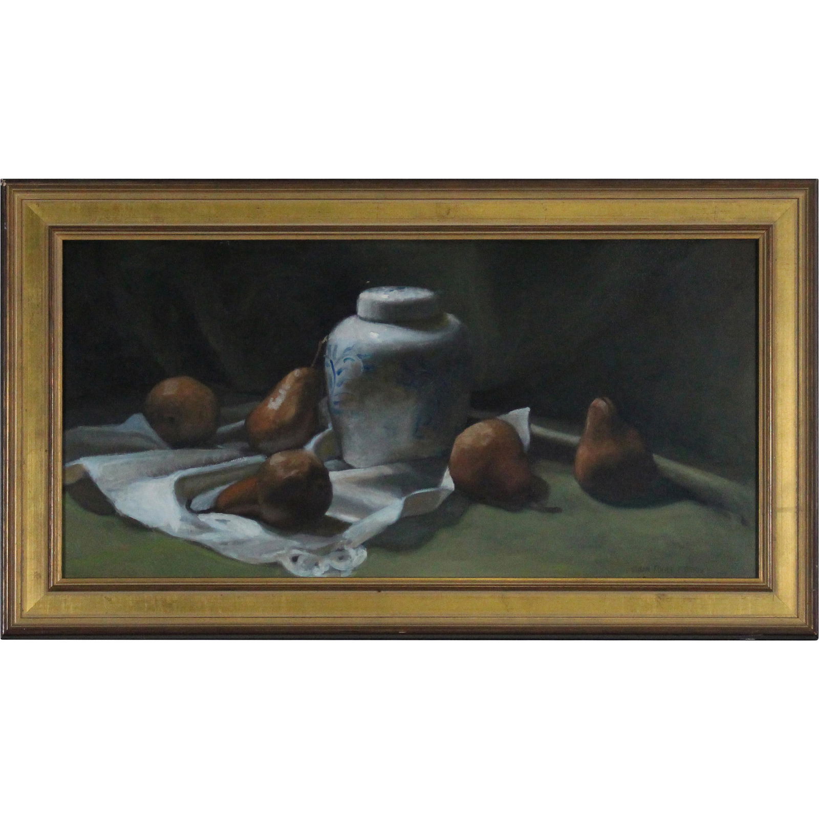 Susan Fogel Morris, Oil/c Still Life Ginger Jar. Pears (1 of 13)