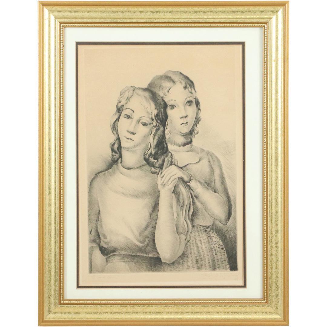 Hemilce Saforcada, Original Drypoint Etching Two Women (1 of 8)