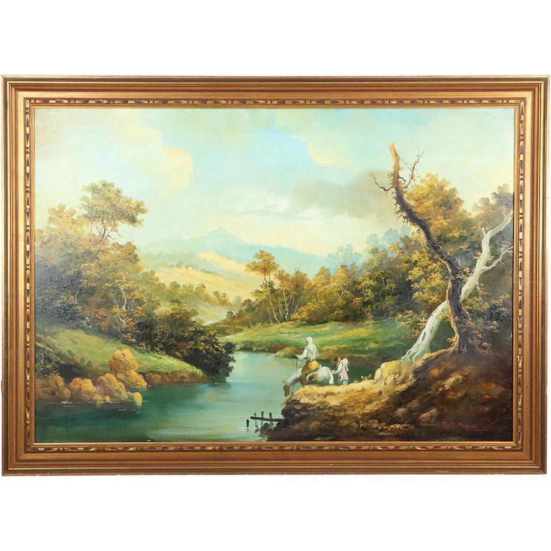 R Fuster Insa, Oil/c Figures at Stream Edge Landscape (1 of 9)