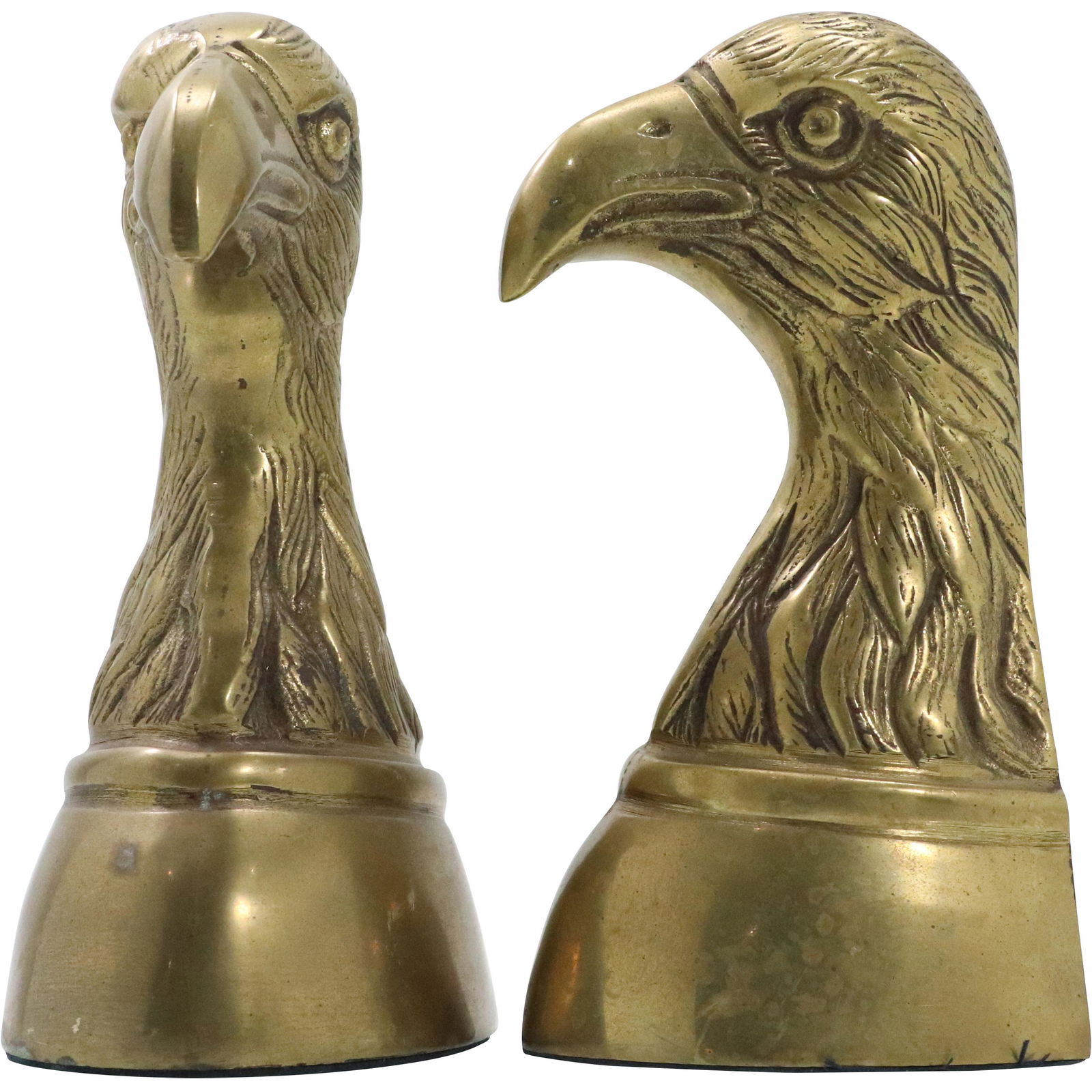 Brass Eagle Head Figure Bookends (1 of 5)