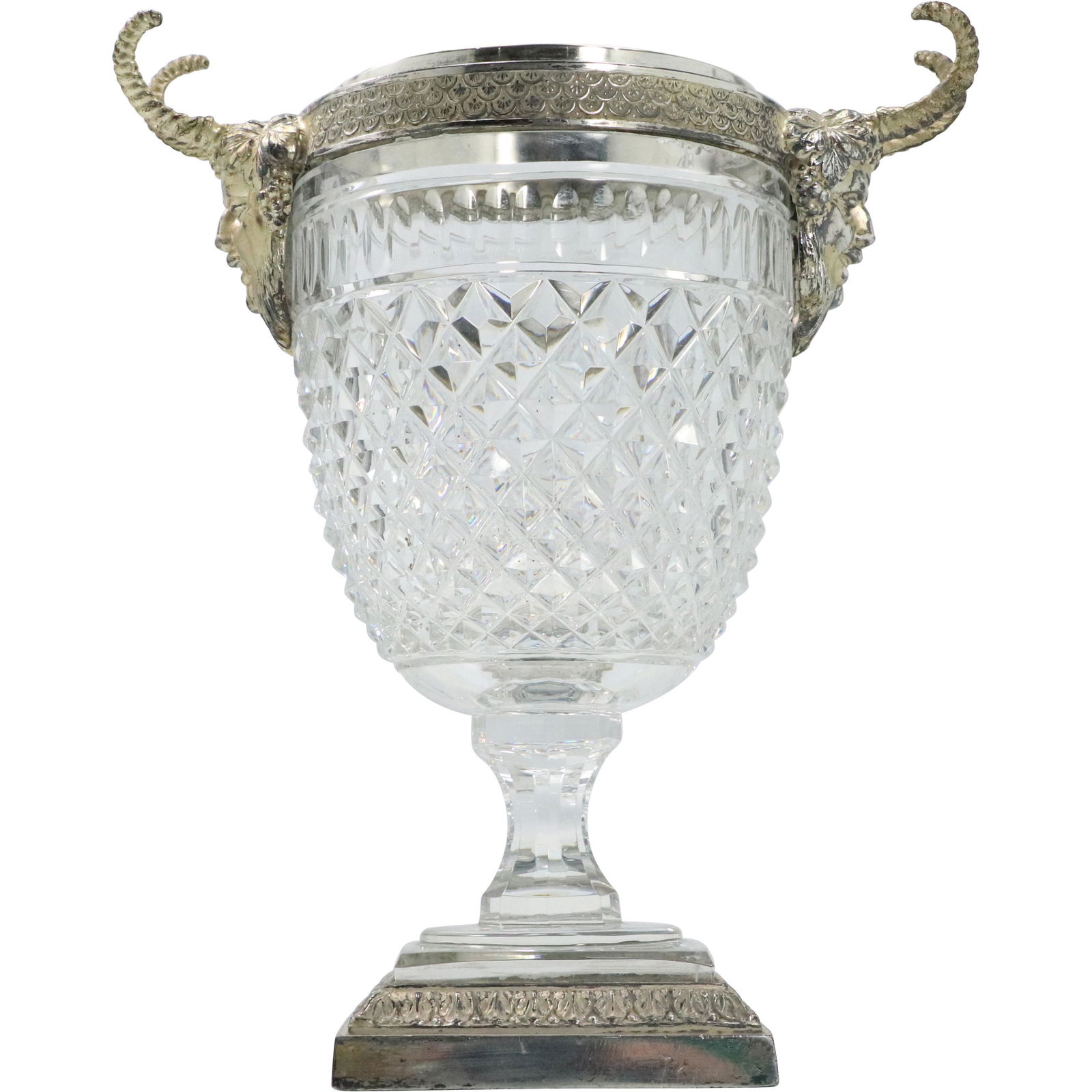 PAIRPOINT Allegorical Goat Man Silver Plate Glass Jar (1 of 8)