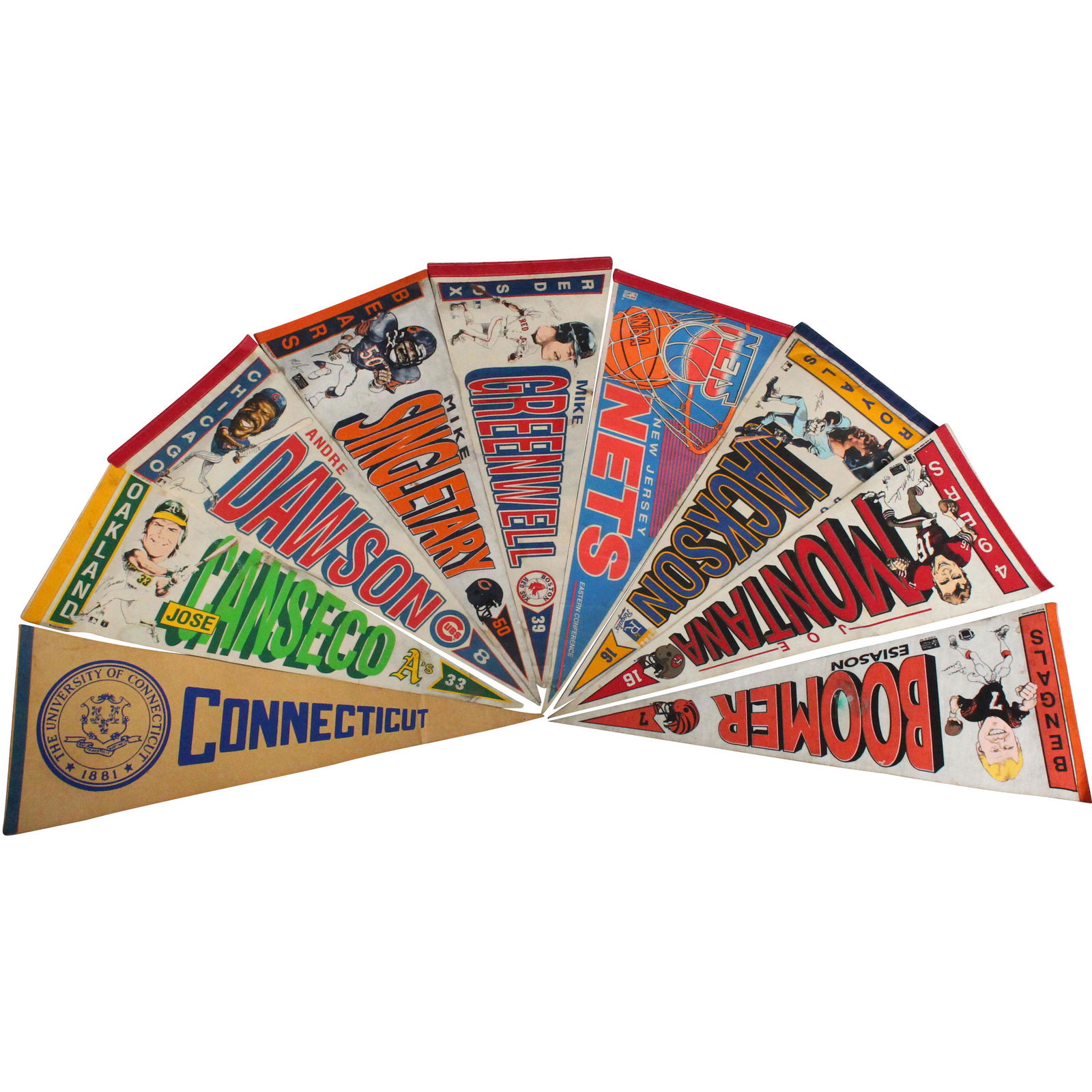 44 Assorted Vintage Pennants: Sports, Theme Parks, City (1 of 16)