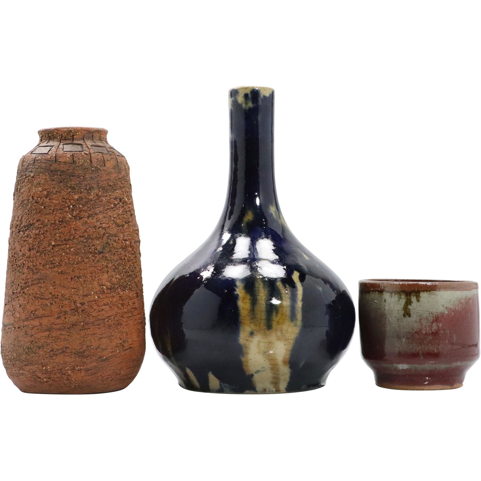 [3] Assorted Signed Studio Art Pottery Vases, Jar (1 of 12)
