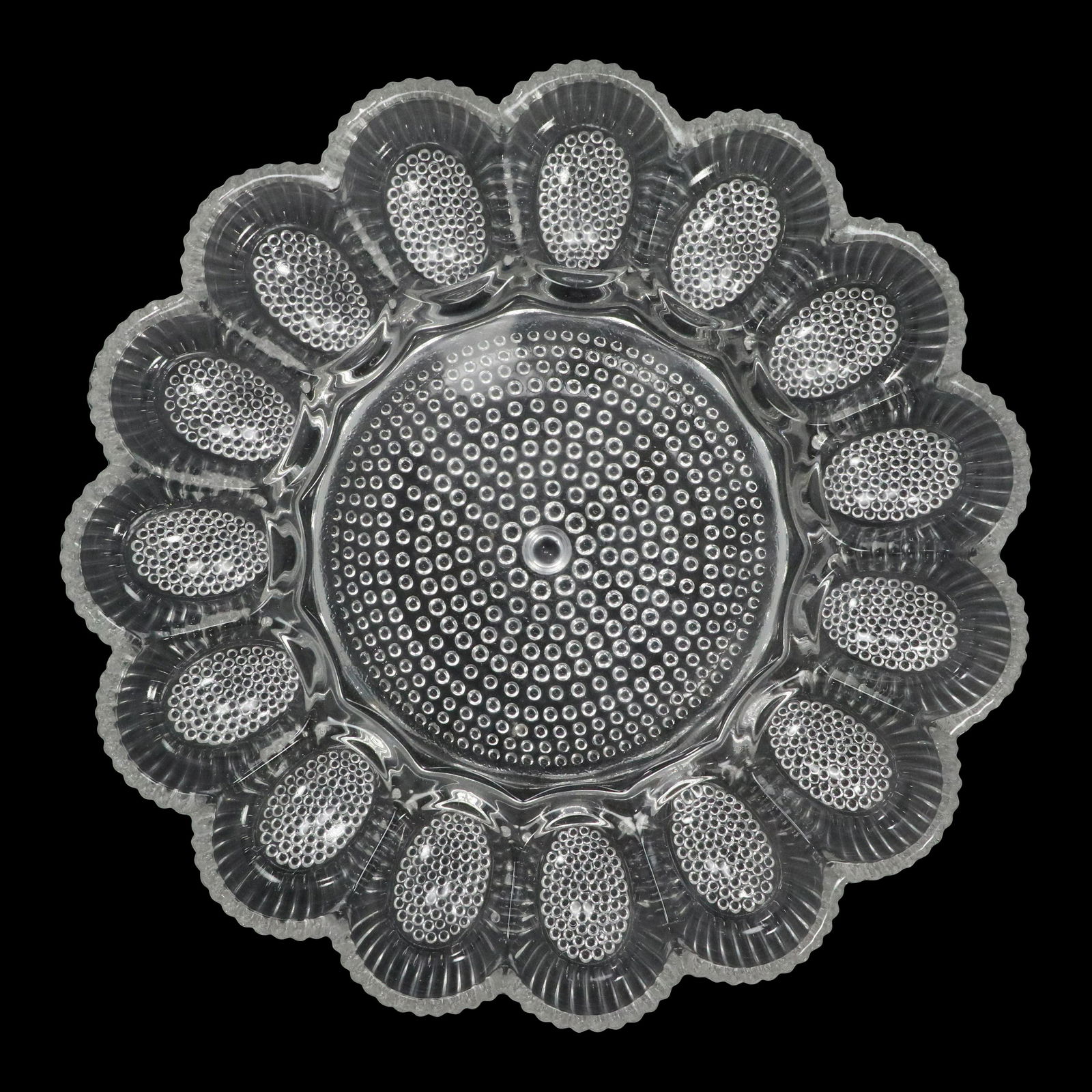 Sandwich Glass Deviled Egg Plate / Platter (1 of 6)