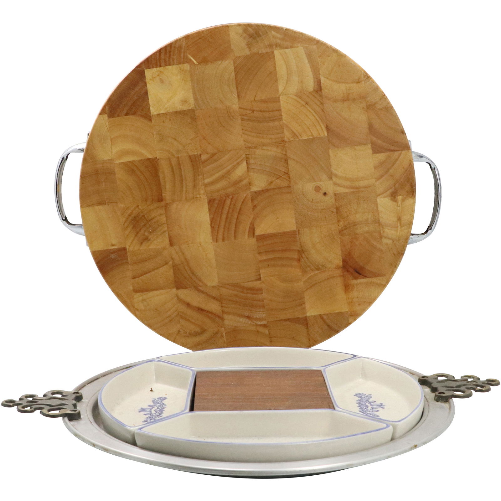 Pfaltzgraff  Divided Serving Tray, Table Top Cut Block (1 of 9)