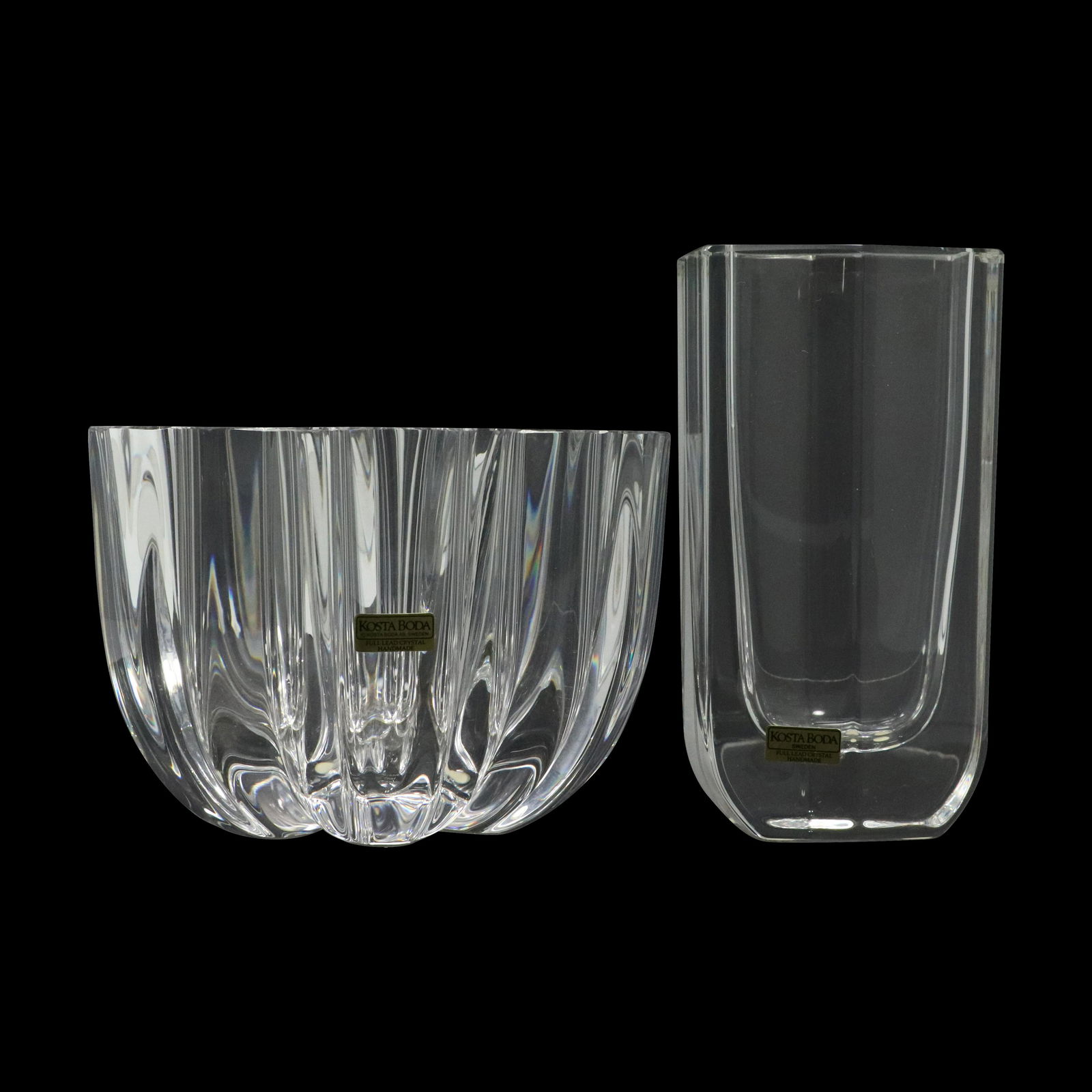 [2] Kosta Boda Signed Mid-Century Glass Bowl & Vase (1 of 10)