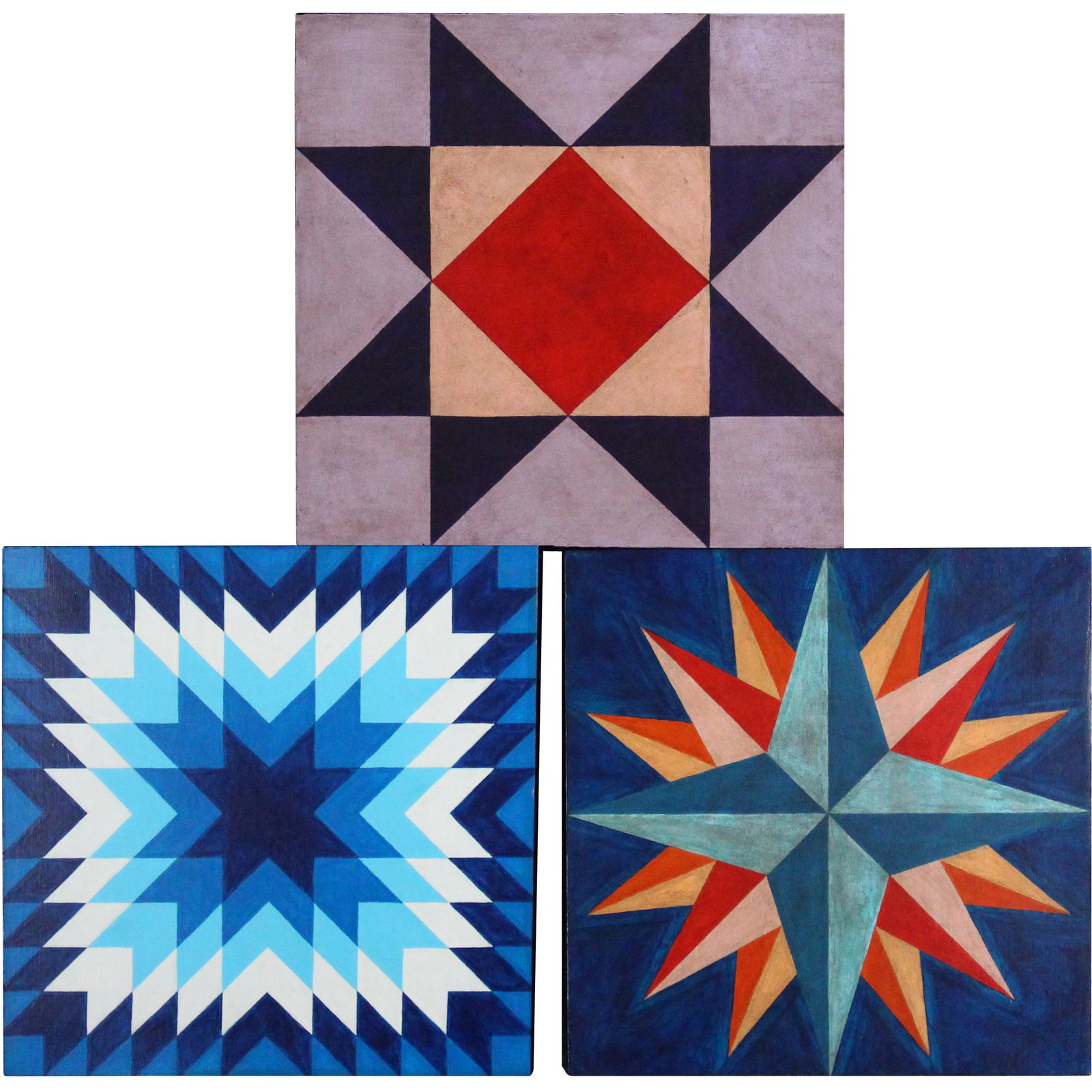 [3] Tim Fisher, Oil/c Geometric Pattern Paintings: [3] Tim Fisher, Oil/c Geometric Pattern Paintings. Oil on canvas. Size: 12 x 12