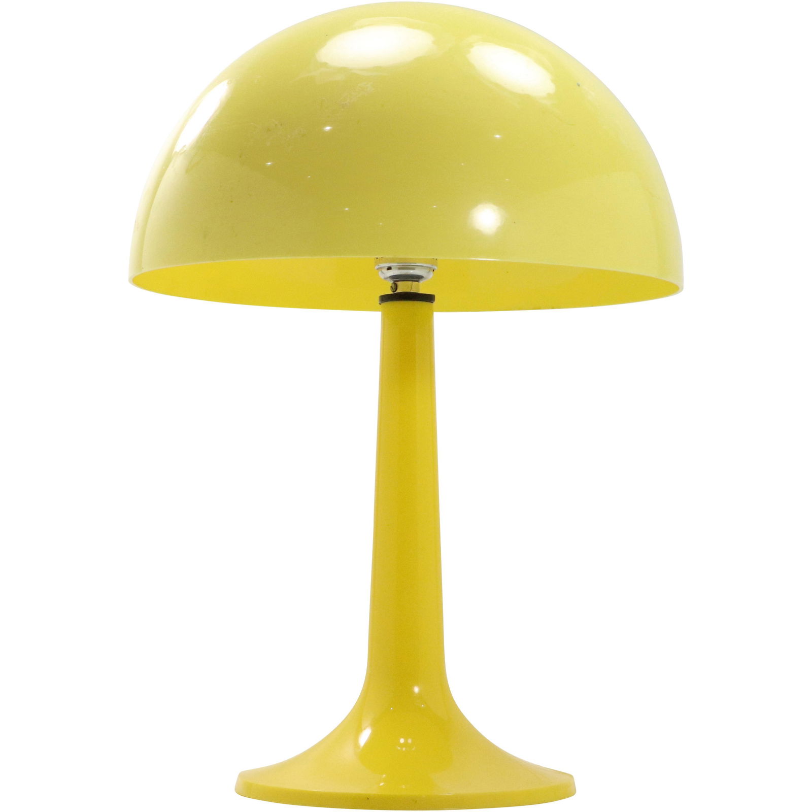 Mid-Century Modern Yellow Acrylic Mushroom Table Lamp (1 of 7)