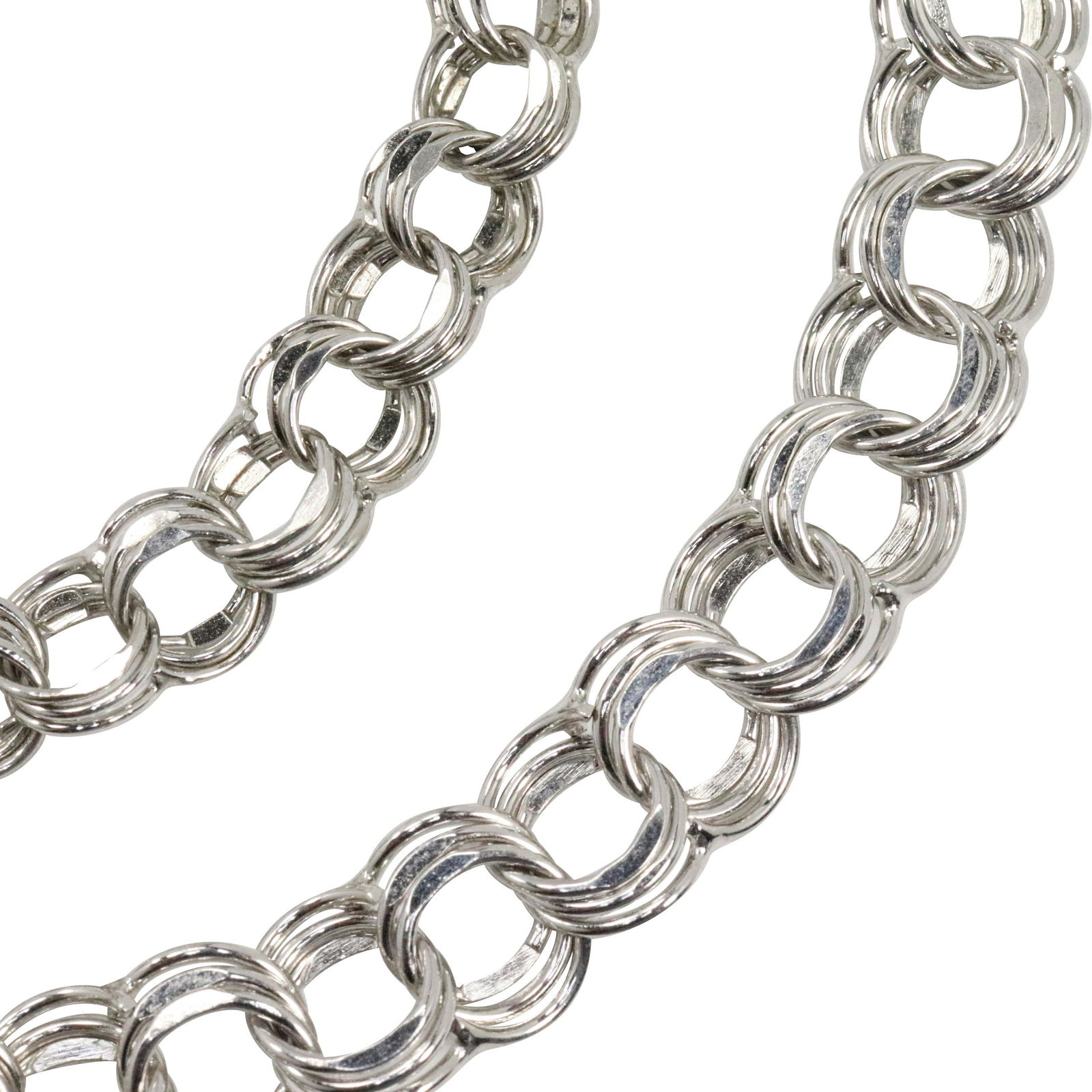 2 Sterling Silver Charm Bracelets both marked Sterling (1 of 9)