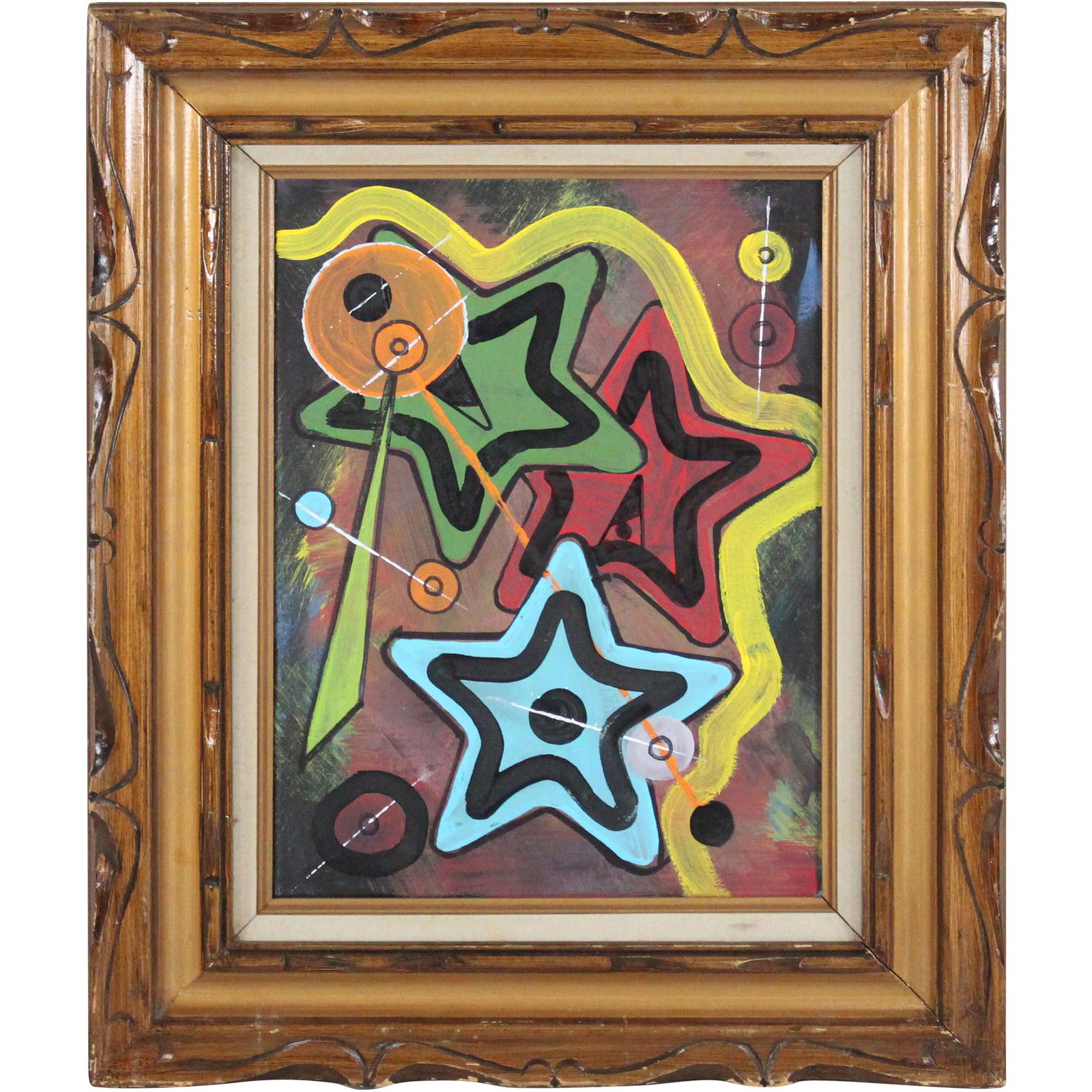 Zumba, 20th C. Bucks County Pa Abstract Oil/c Painting (1 of 12)