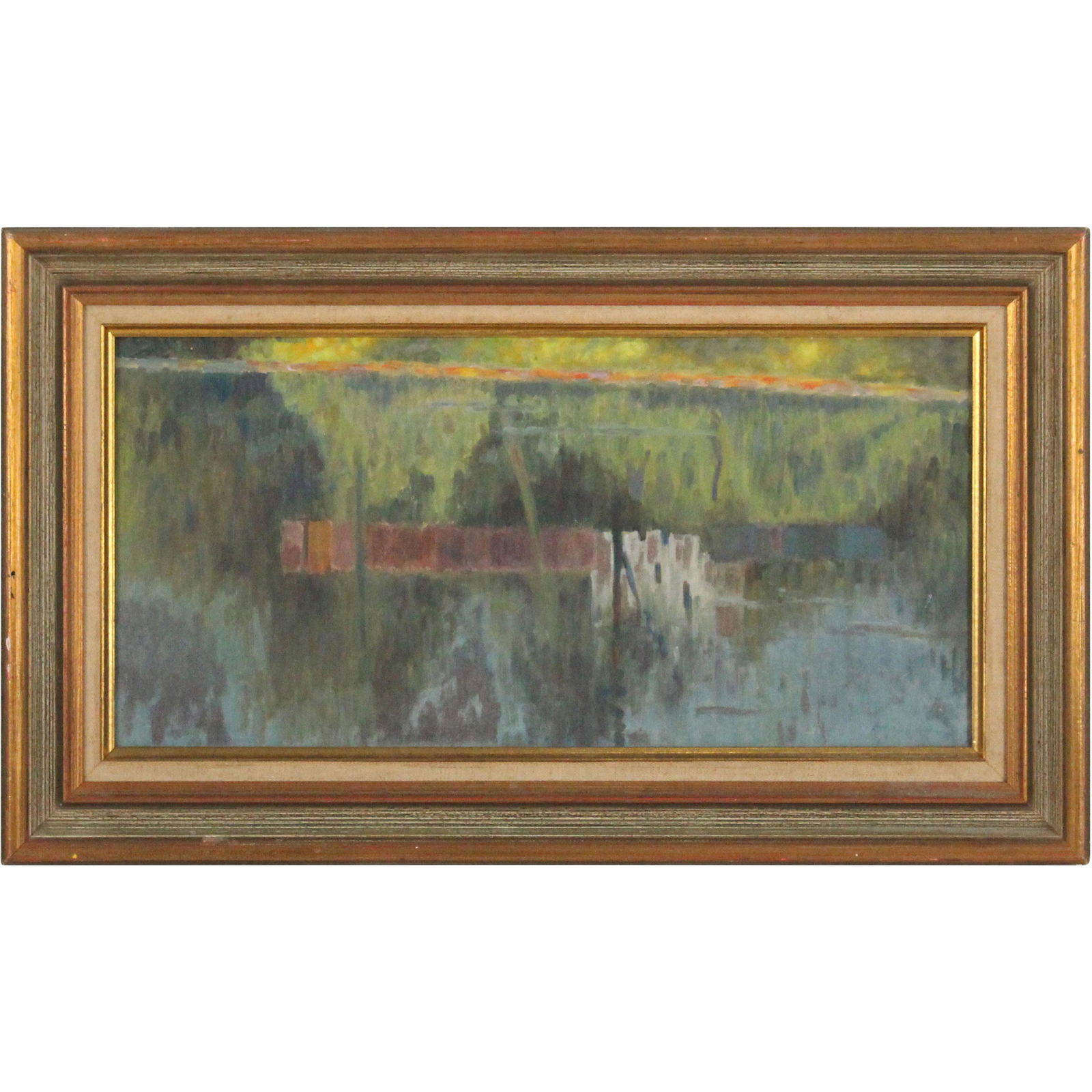 Vintage Abstract Oil Painting Signed Faint Signature (1 of 12)