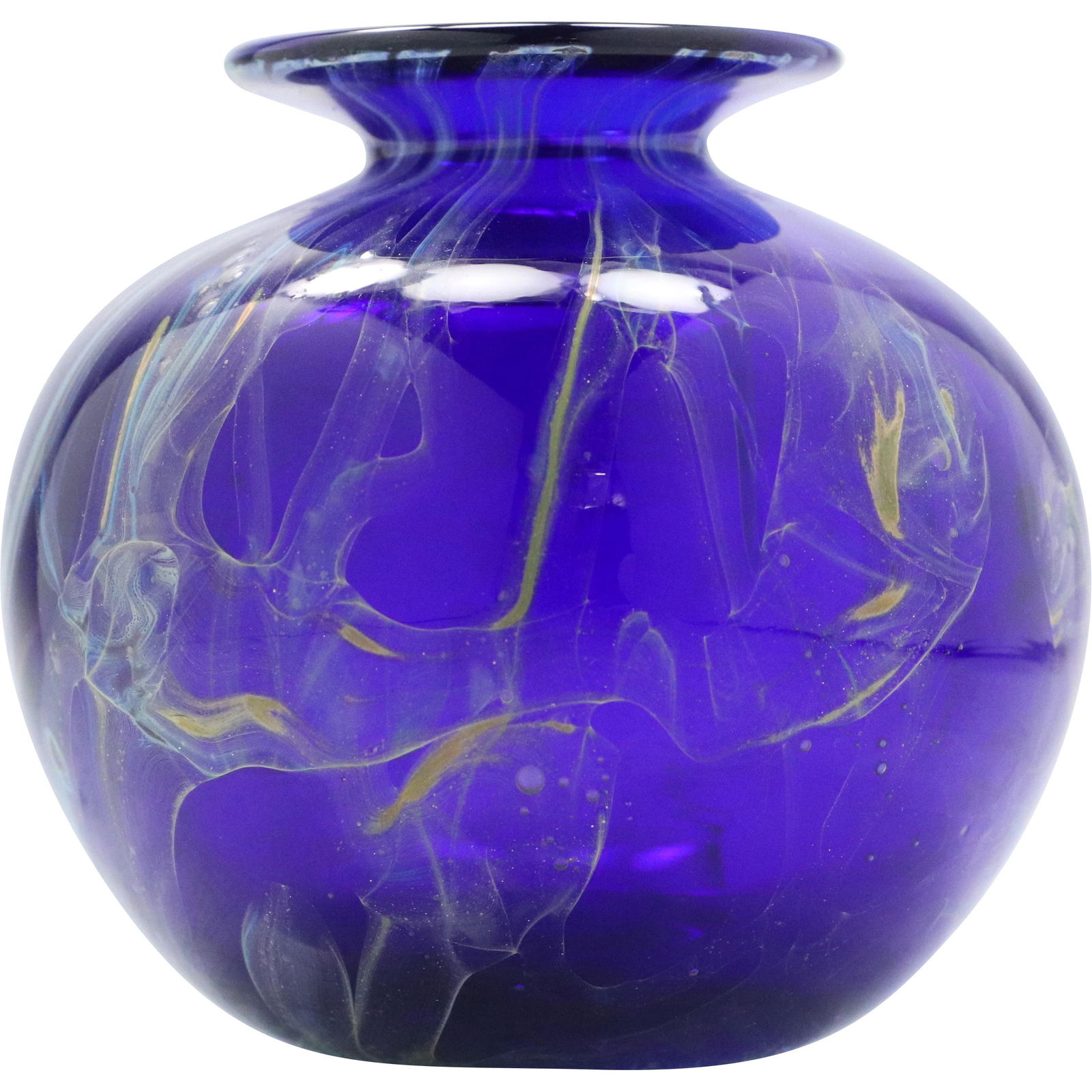 Bulls Bridge Glass Cobalt Blue Studio Art Glass Vase (1 of 7)